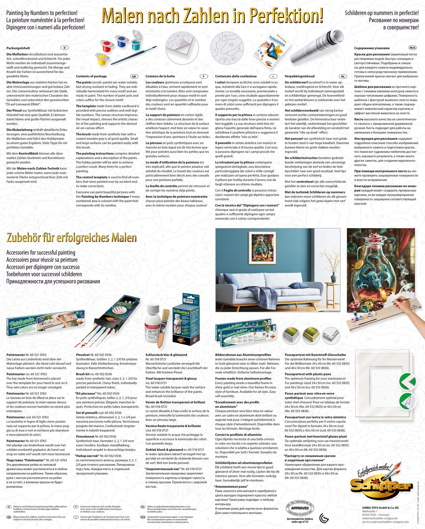 Schipper Mnz - Der Drache - Mystisches Malset Für Fantasy-Fans 609130845 Werbung, Plakat, Seite, Text