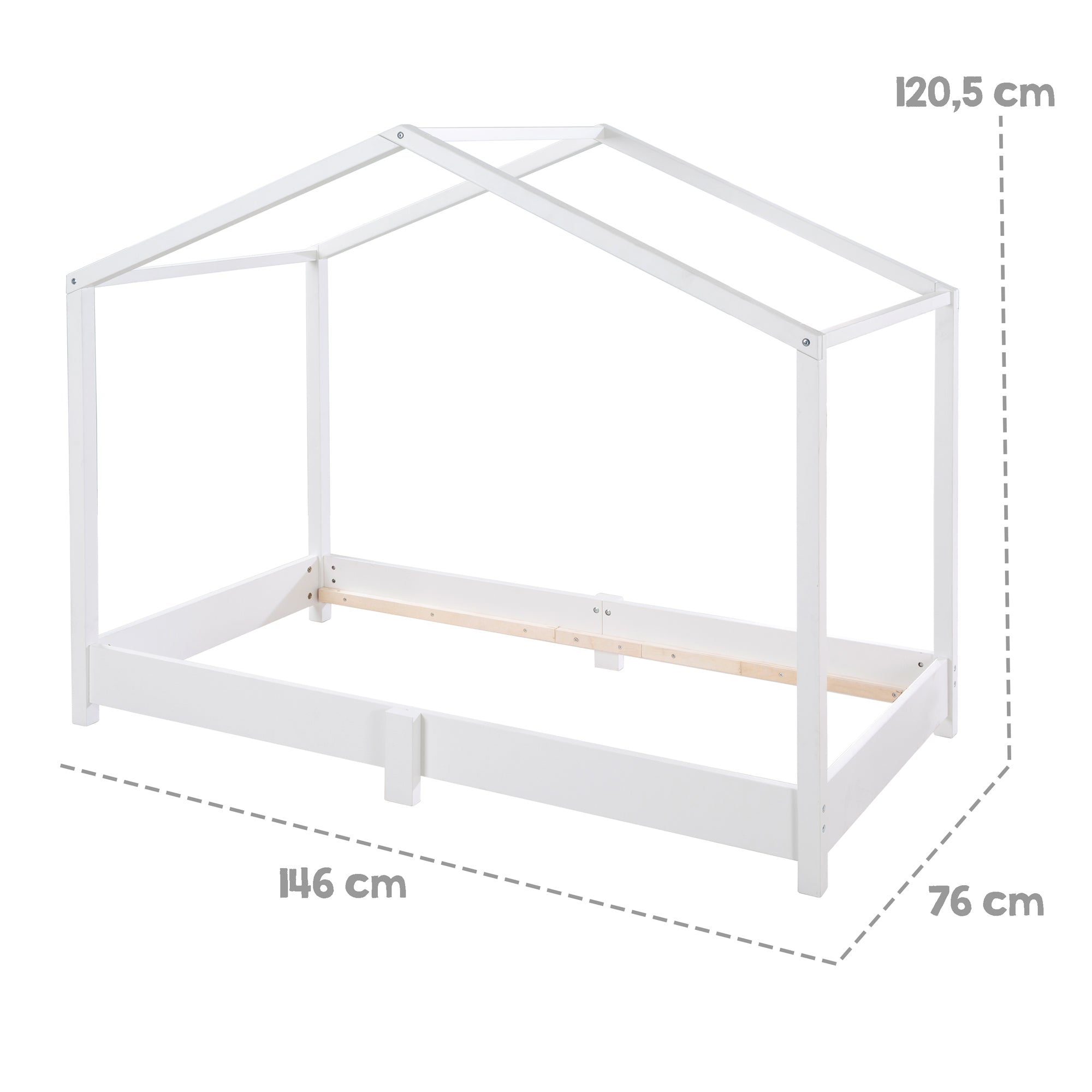 Roba 207024WE Bodenbett Komplettset 70x140 cm weiß – Hausbetten - Bild 11 Roba 207024WE Bodenbett Komplettset 70x140 cm weiß – Hausbetten - Produktbild 11