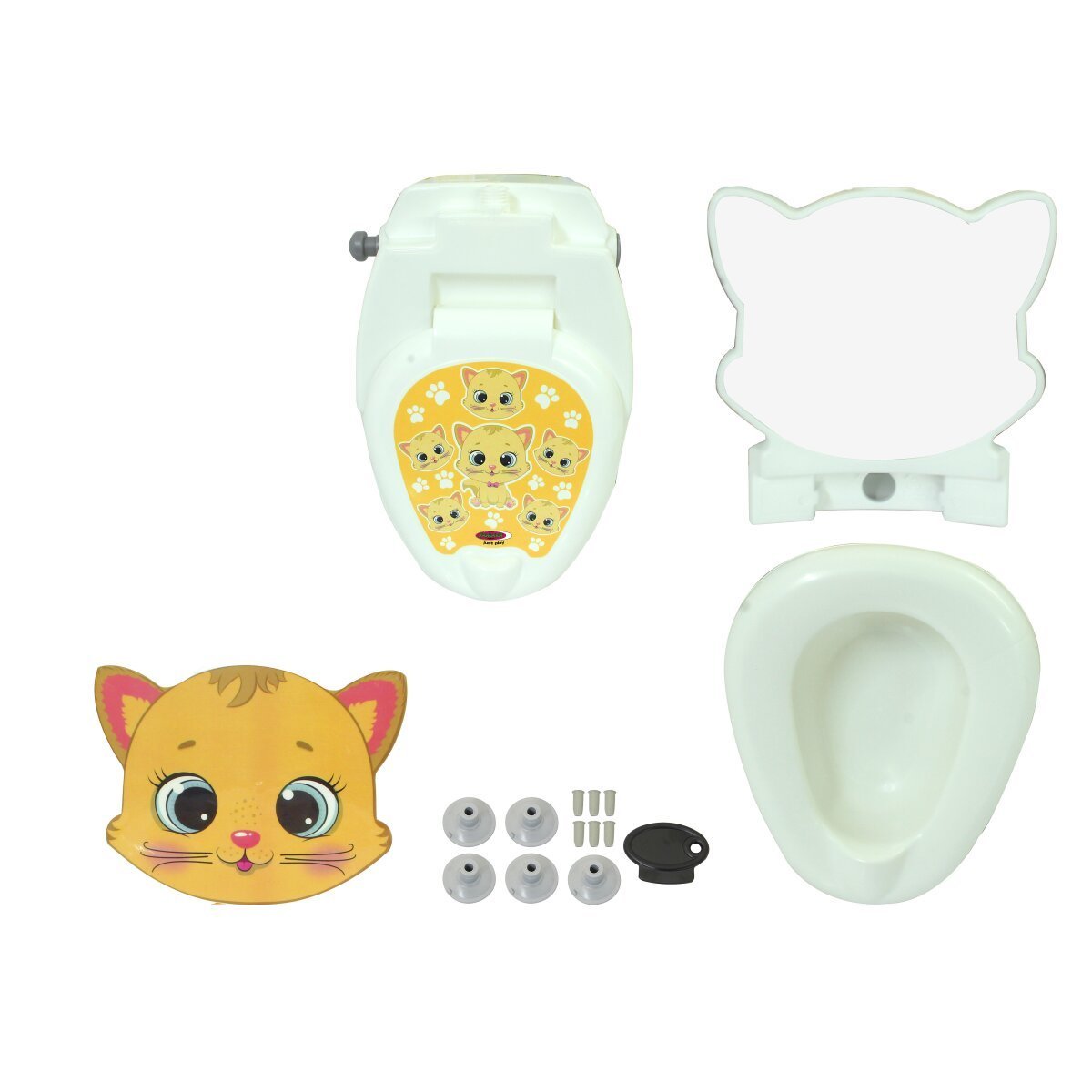 JAMARA Meine kleine Toilette Katze mit Spülsound und Toilettenpapierhalter ab 18 Monaten