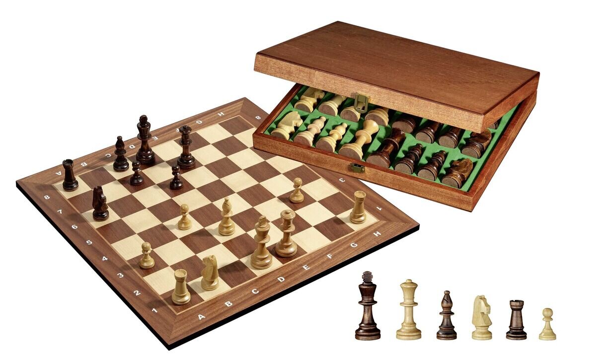 Philos Profi Tunier Schachset, Königshöhe 90 mm, Feldgröße 50 mm Schach, Spiel