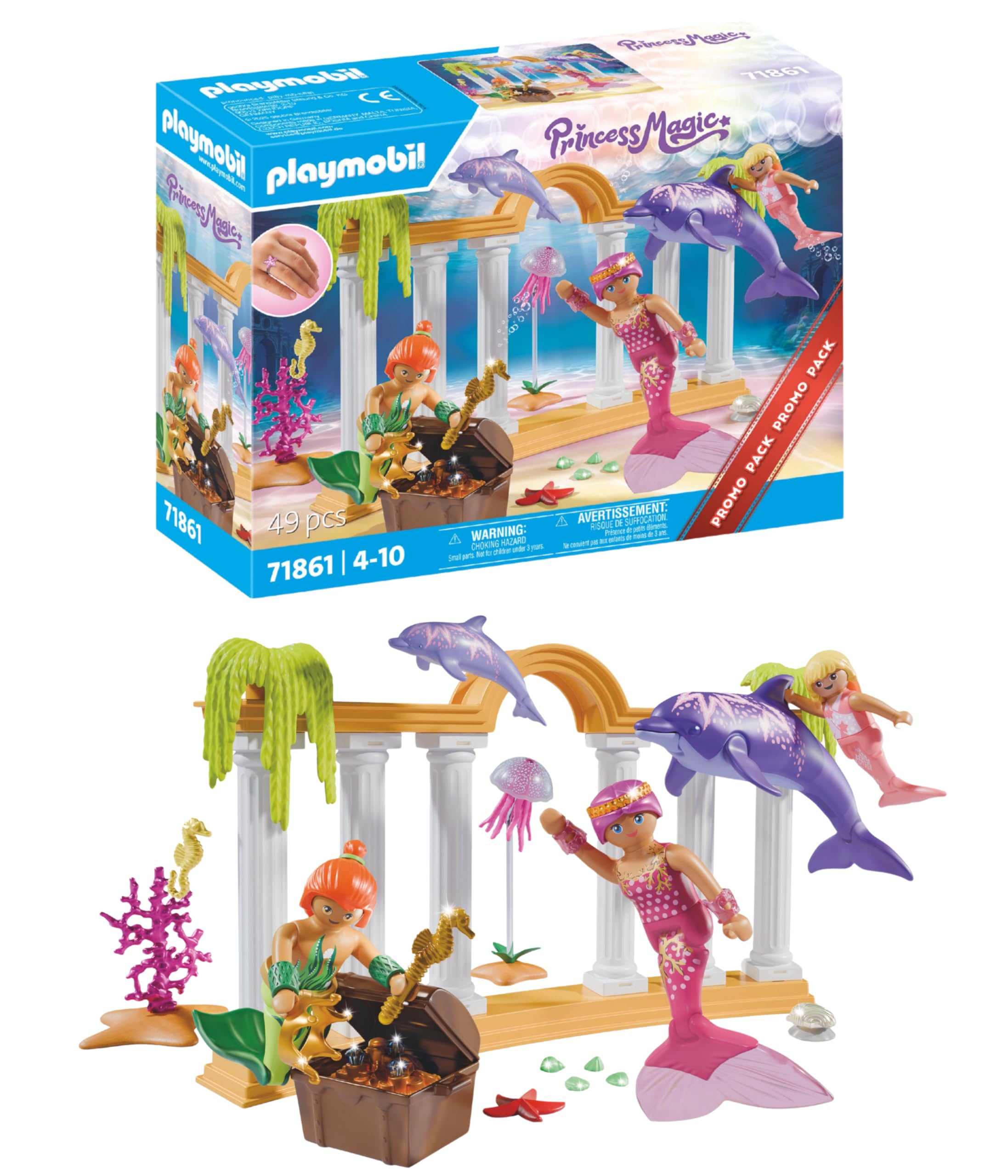 PLAYMOBIL 71861 Meerjungfrauen-Schatz mit Delfinen Magisches Unterwasser-Abenteuer PLAYMOBIL, 71861, Meerjungfrauen-Schatz, mit, Delfinen, Magisches, Unterwasser-Abenteuer