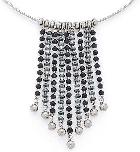LeonardoKette, Donna, Halsreif, Silber/Schwarz LeonardoKette, Donna, Halsreif, Silber/Schwarz