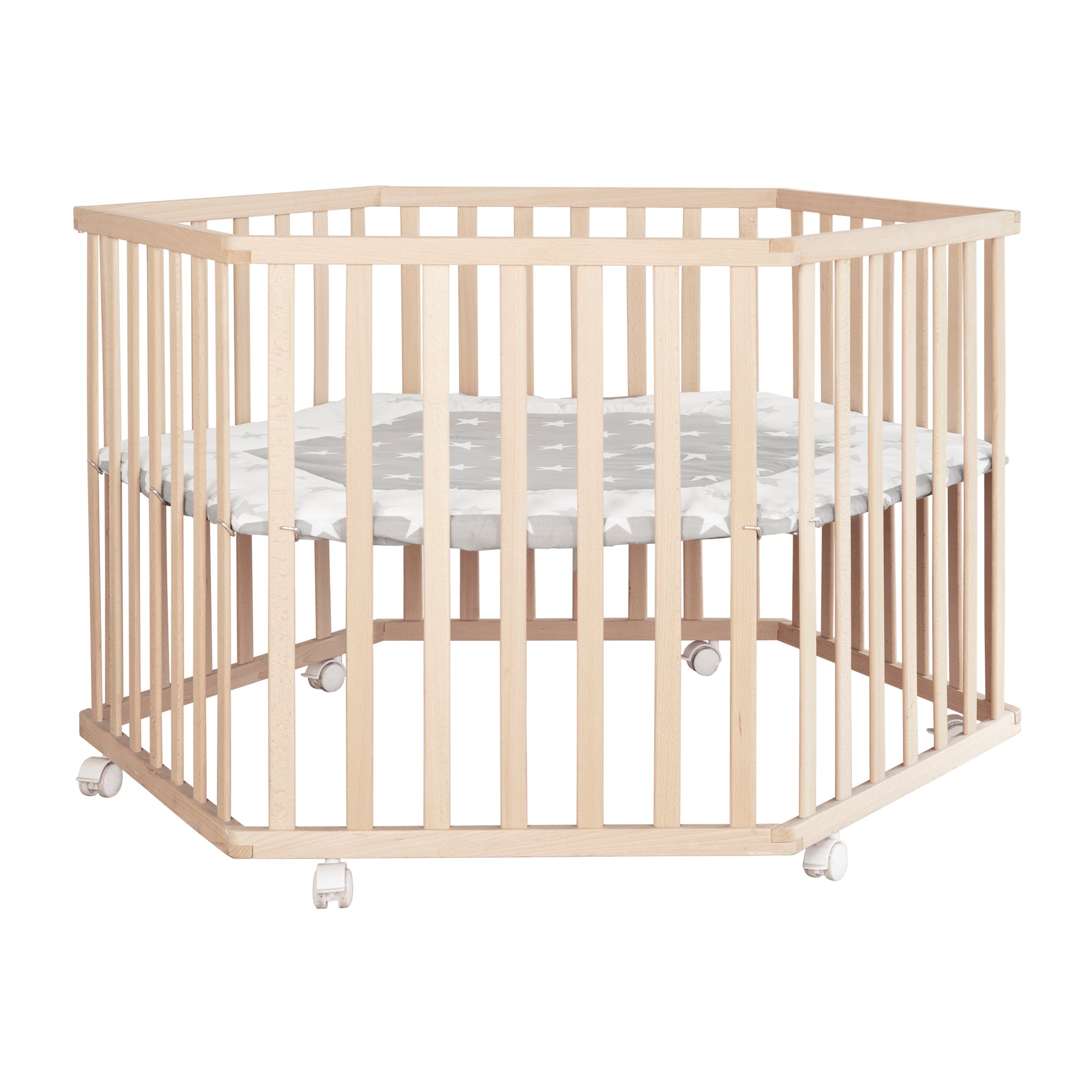 Roba 0232NAV190A Laufgitter 6-eckig Little Stars Bio Buche natur - Bild 5 Roba 0232NAV190A Laufgitter 6-eckig Little Stars Bio Buche natur - Produktbild 5