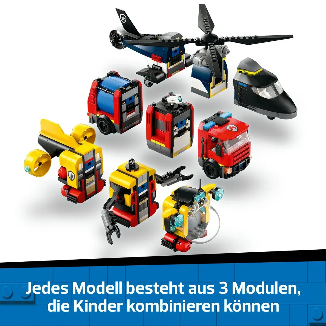 LEGO® City 60462 Kombinationsset mit Hubschrauber, Löschauto und U-Boot LEGO® City 60462 Kombinationsset mit Hubschrauber, Löschauto und U-Boot
