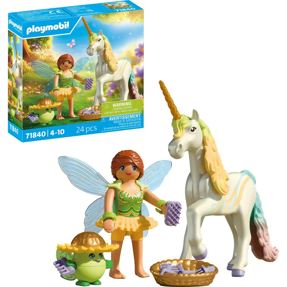 PLAYMOBIL 71840 Sammeleinhorn Regenbogenblume mit Fee