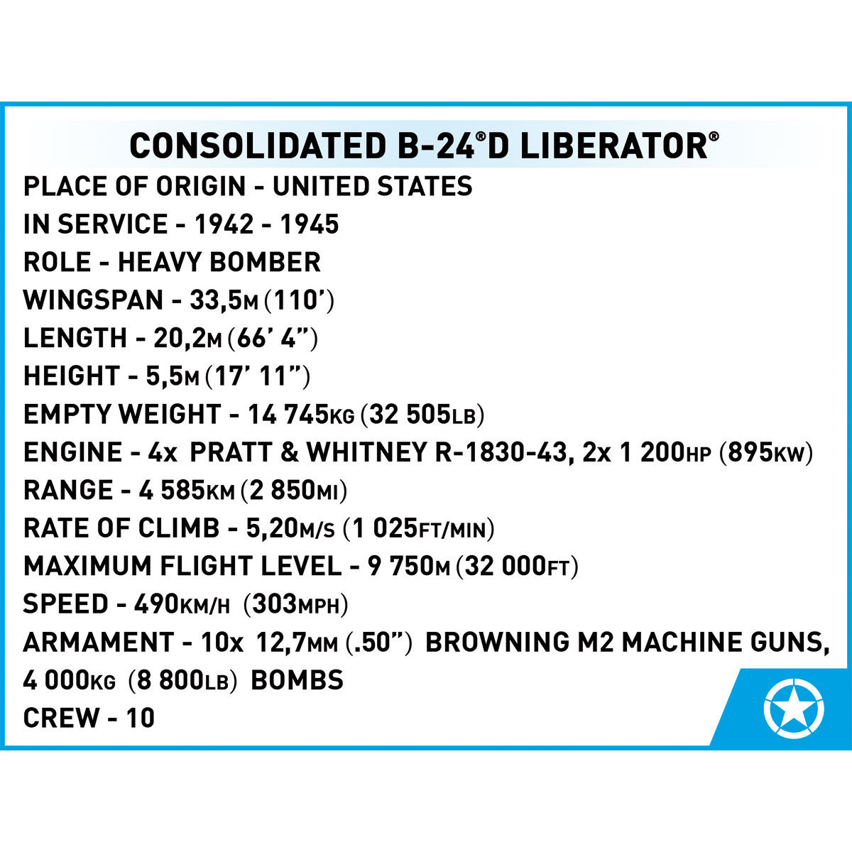 COBI 5739 - Consolidated B-24 Liberator - Bild 18 COBI 5739 - Consolidated B-24 Liberator - Bild 18
