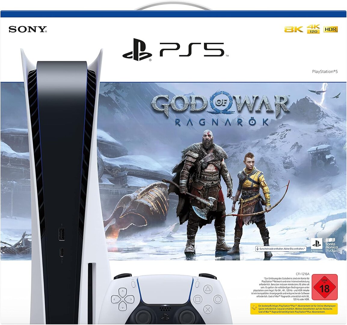 Sony Playstation 5 Disc Edition 825GB White Im Lieferumfang enthalten