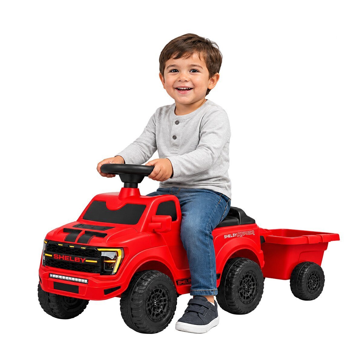 JAMARA Rutscher Shelby Ford F-150 Raptor mit Anhänger rot ab 18 Monaten JAMARA Rutscher Shelby Ford F-150 Raptor mit Anhänger rot ab 18 Monaten