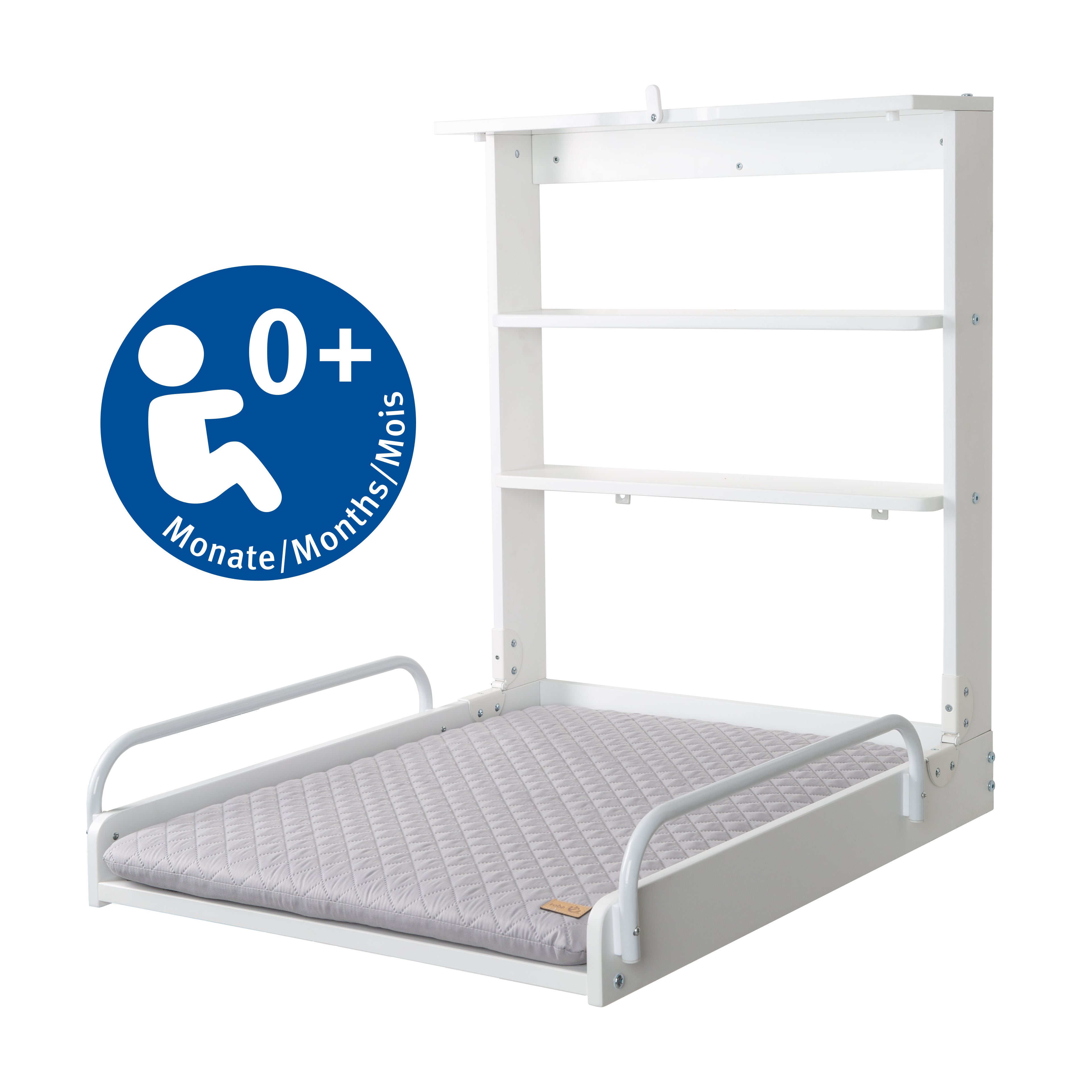 Roba 212015WEV230 Wandwickelregal +Wickelauflage grau weiß – Wickeln & Baden - Bild 10 Roba 212015WEV230 Wandwickelregal +Wickelauflage grau weiß – Wickeln & Baden - Produktbild 10