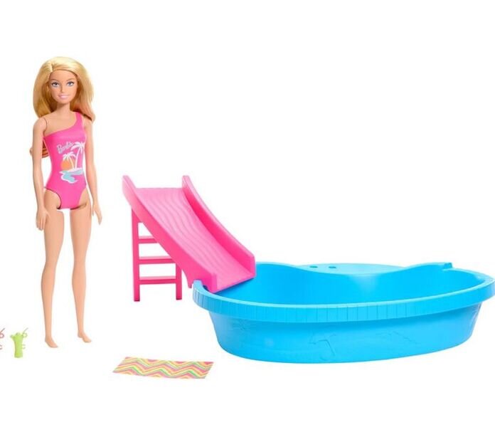 Barbie® Pool w/ Doll Refresh HRJ74 Person, Puppe, Spielzeug, Figur