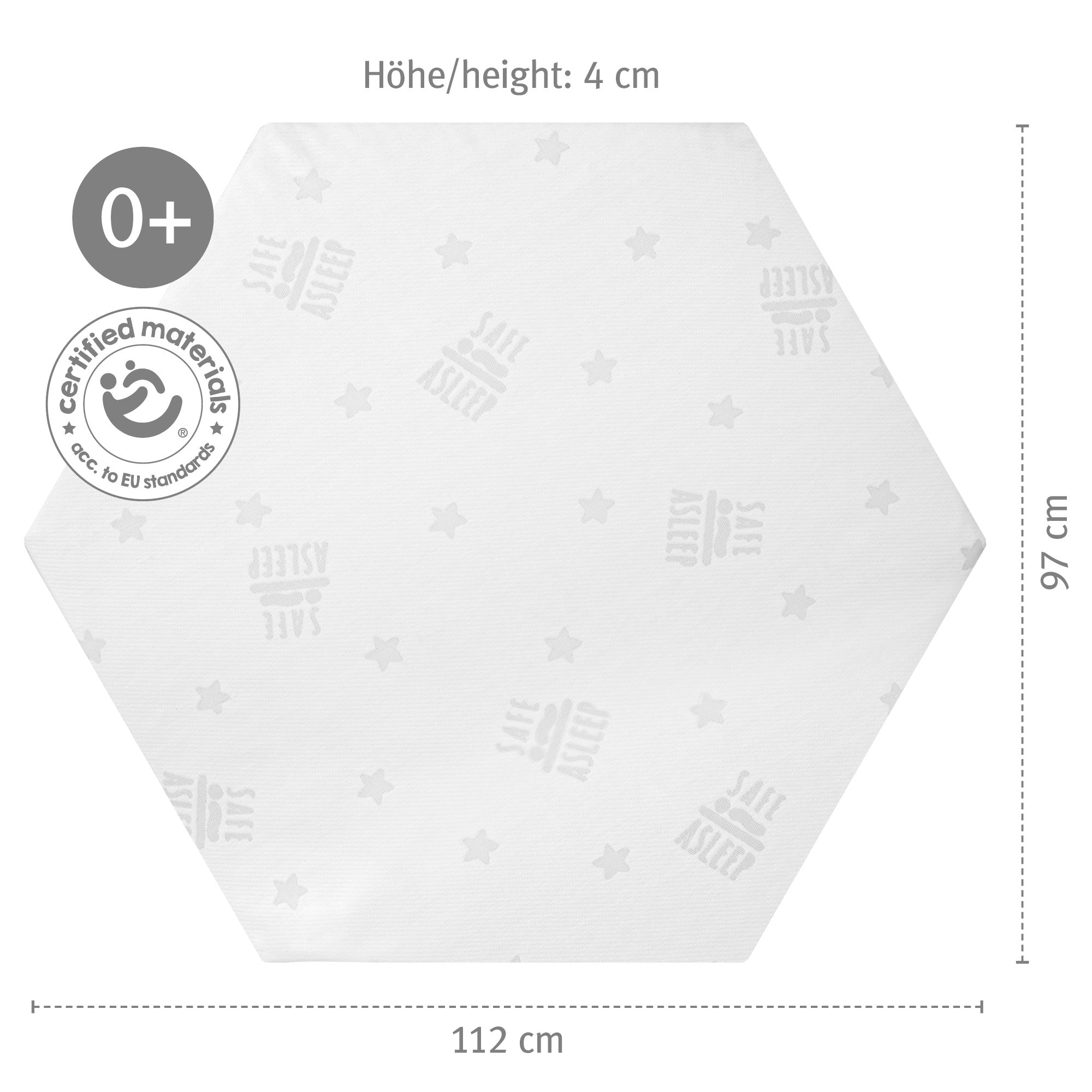 Roba 213007 Laufgittermatratze, 6-eckig weiß – Matratzen - Bild 5 Roba 213007 Laufgittermatratze, 6-eckig weiß – Matratzen - Produktbild 5