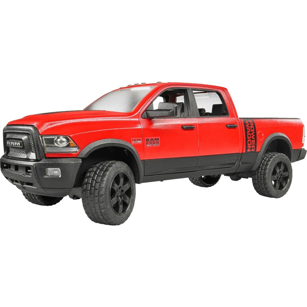 BRUDER 02501 - RAM 2500 Power Wagon mit Pferdeanhänger und Pferd Kleintransporter, Transport, Fahrzeug, Maschine, Rad
