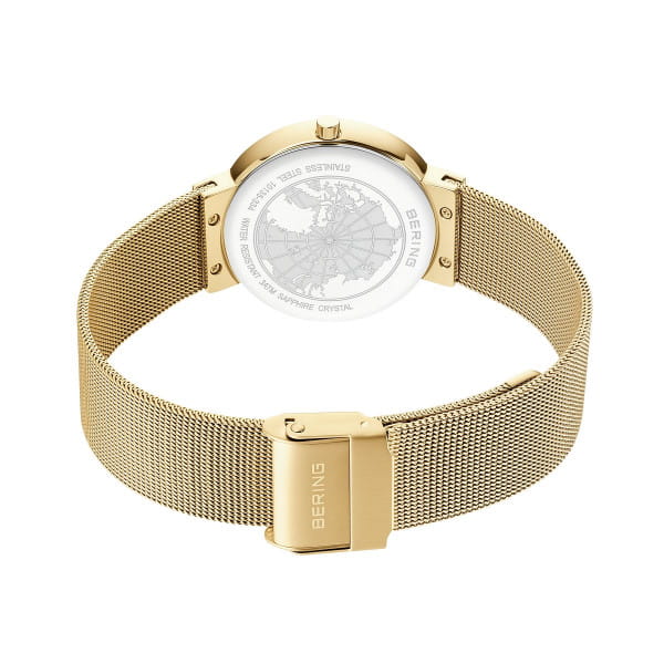 Bering 10135-334 Damenuhr, Milanaise, Gold/Weiß Bering 10135-334 Damenuhr, Milanaise, Gold/Weiß