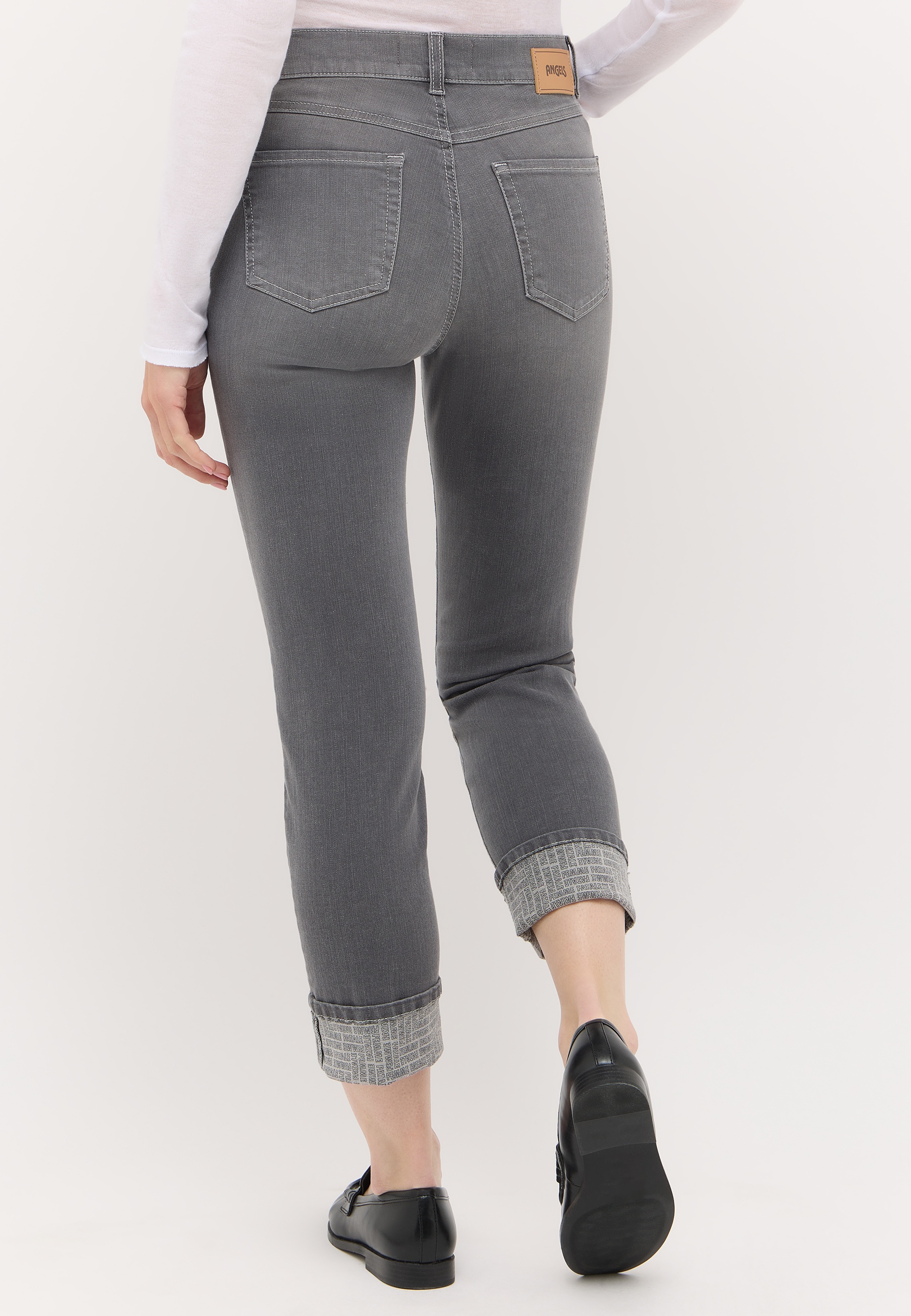 ANGELS 346345500 Damen Jeans Cira Edgy 7/8 Slim Fit - Grau - 5