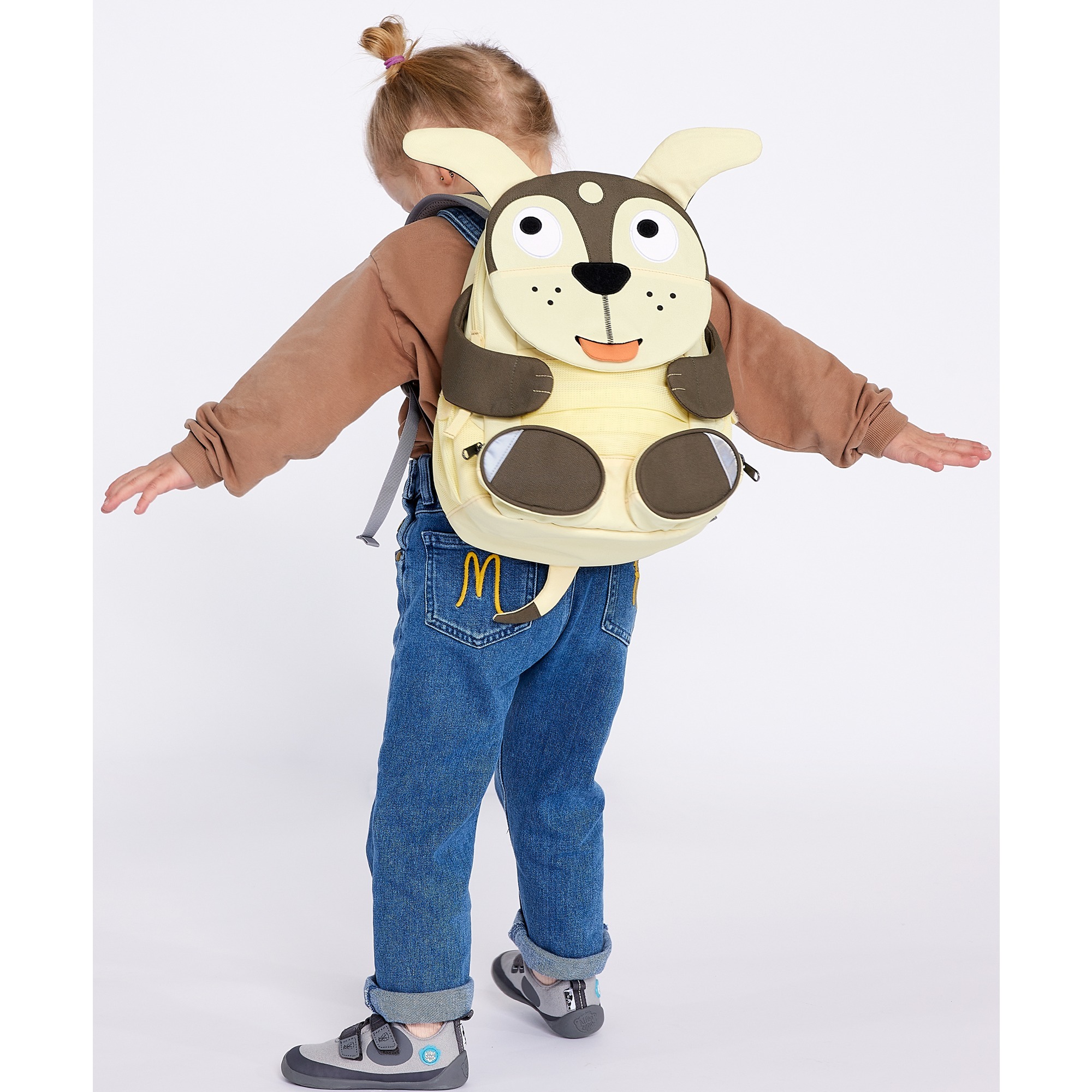 Affenzahn Großer Freund Tonie Hund, Rucksack Tasche, Rucksack, Kleidung, Hosen, Person