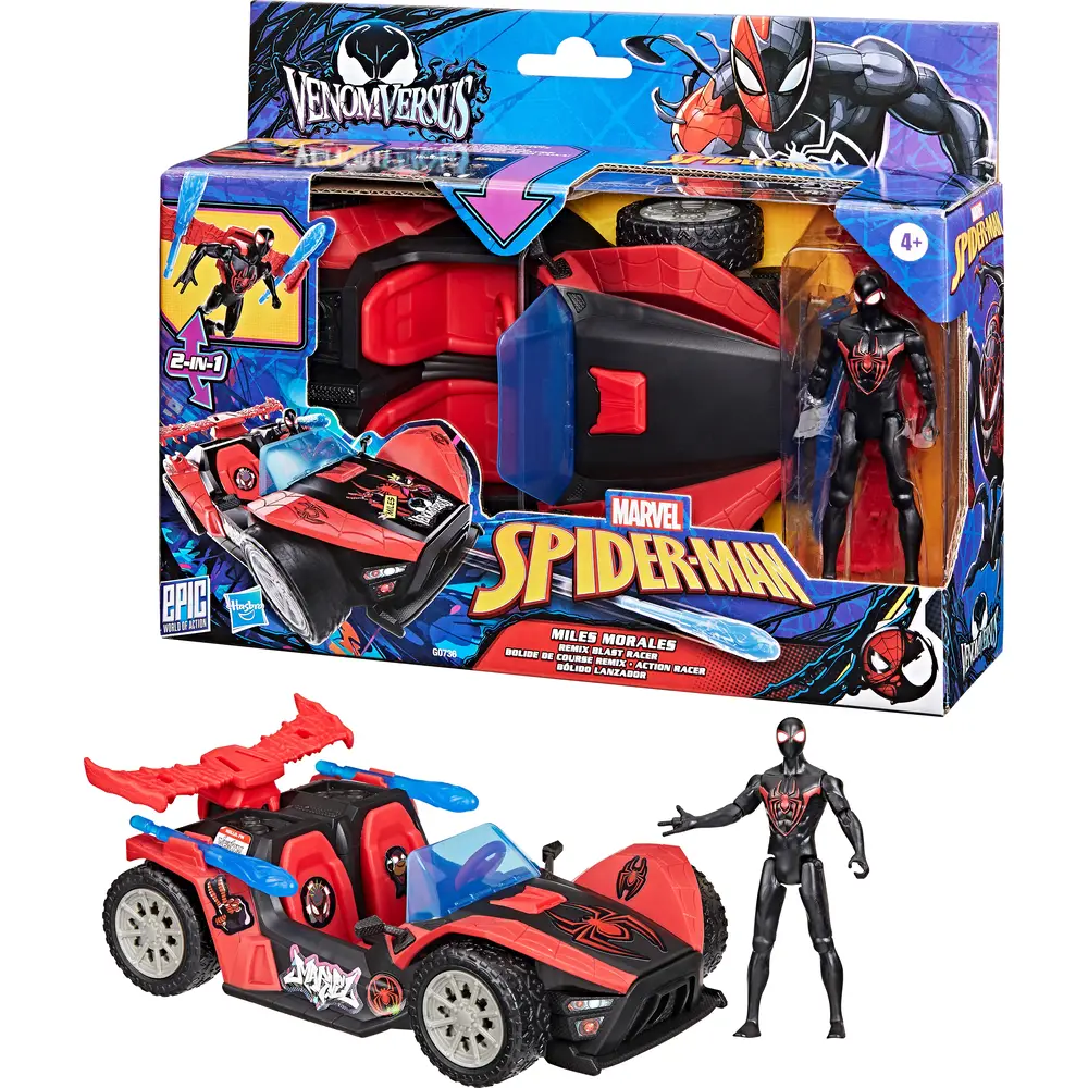 MARVEL Spiderman 10 cm  Venomversus Miles Street Racer