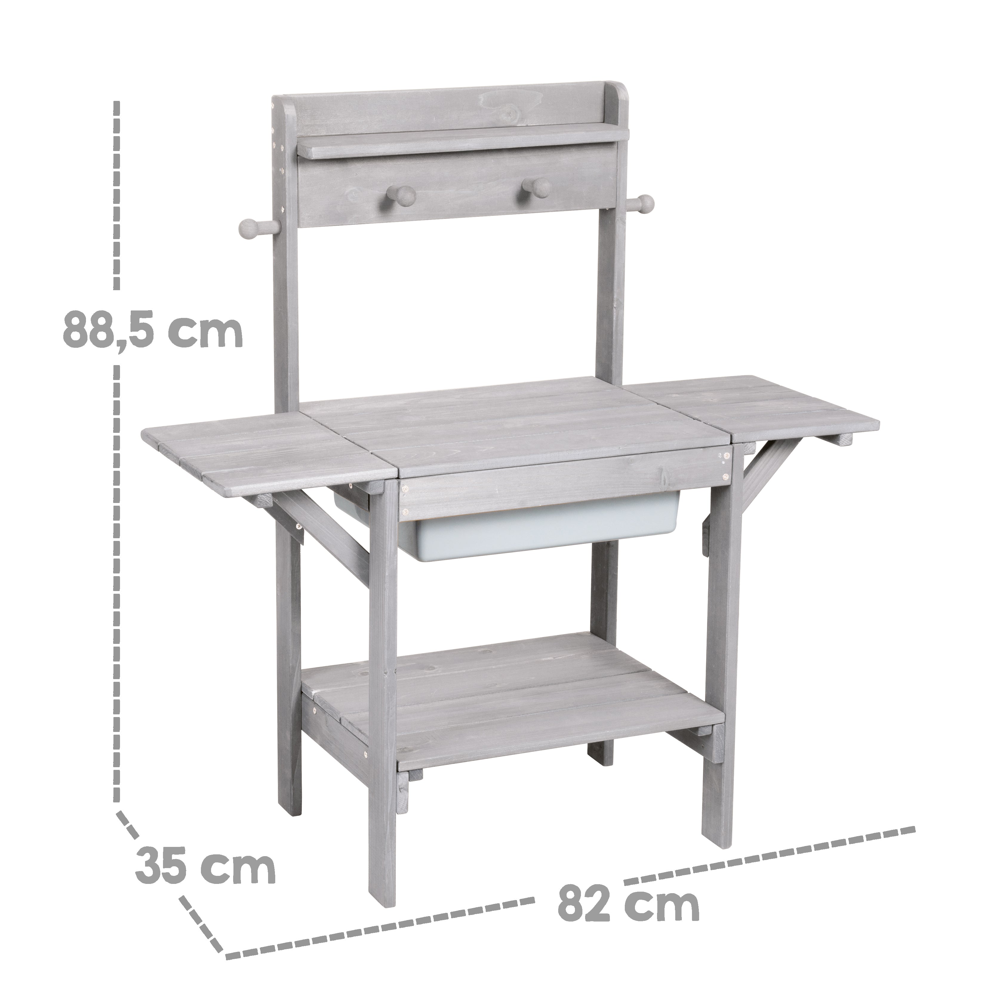 Roba 456019GA Matschküche 'Midi' grau – Outdoor + - Bild 3 Roba 456019GA Matschküche 'Midi' grau – Outdoor + - Produktbild 3