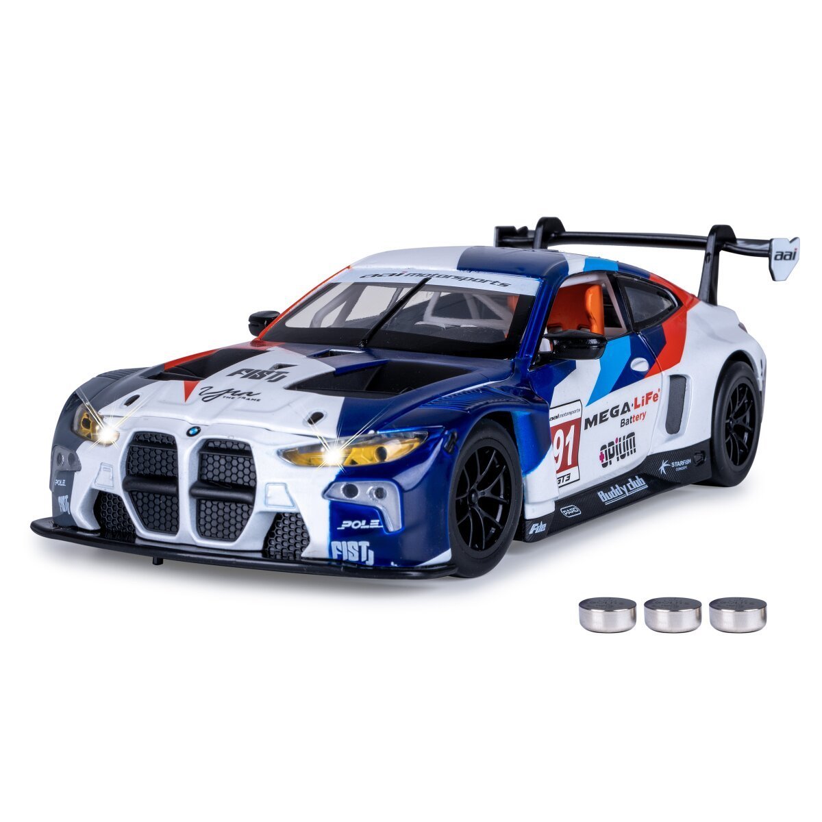 JAMARA BMW M4 GT3 Diecast 1:24 weiß inkl. Knopfzellen ab 3 Jahren JAMARA BMW M4 GT3 Diecast 1:24 weiß inkl. Knopfzellen ab 3 Jahren