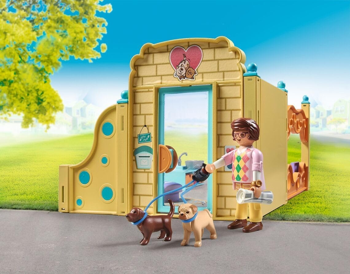 PLAYMOBIL 71743 My Life: Welpenhaus mit Zubehör Person, Spielbereich, Gras, Pflanze