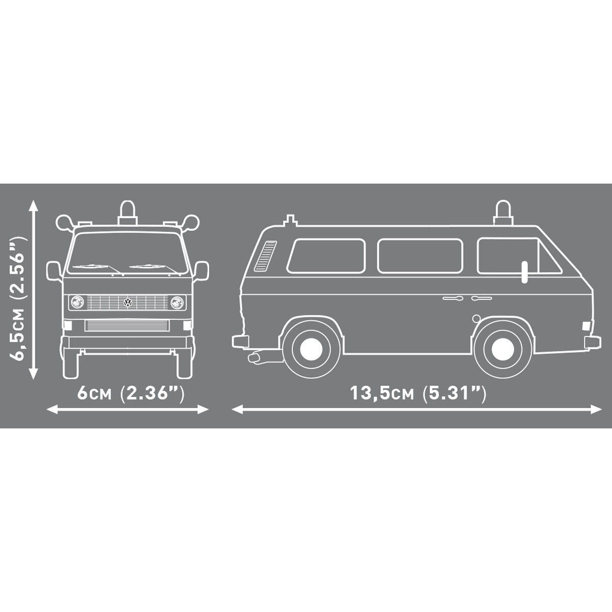 COBI 24637 - VW T3 Polizei - Maßstab 1:36 - Bild 7 COBI 24637 - VW T3 Polizei - Maßstab 1:36 - Bild 7