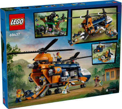 LEGO® City Dschungelforscher-Hubschrauber 60437 Maschine, Rad, Person