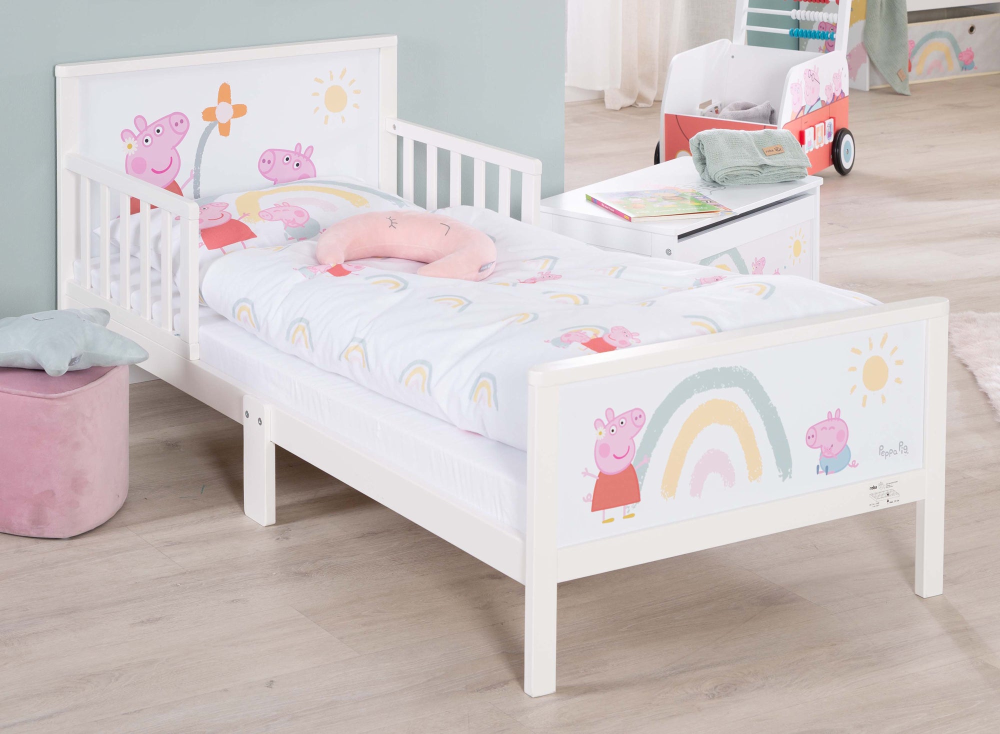 Roba 20330PP1 Komplettbett, 70x140 cm Peppa Pig weiß – Toddler Betten - Bild 12 Roba 20330PP1 Komplettbett, 70x140 cm Peppa Pig weiß – Toddler Betten - Produktbild 12