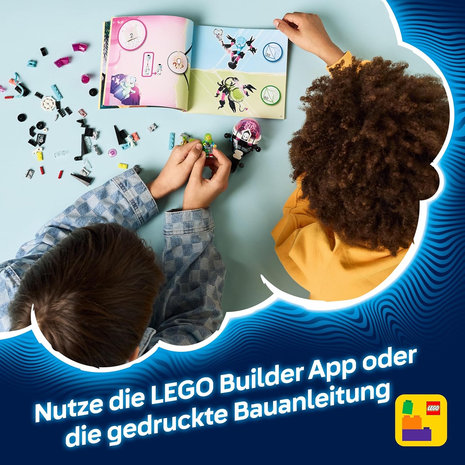 LEGO Icons 10331 Eisvogel mit Fischen auf Schilfgras-Standfuß aus LEGO-Steinen