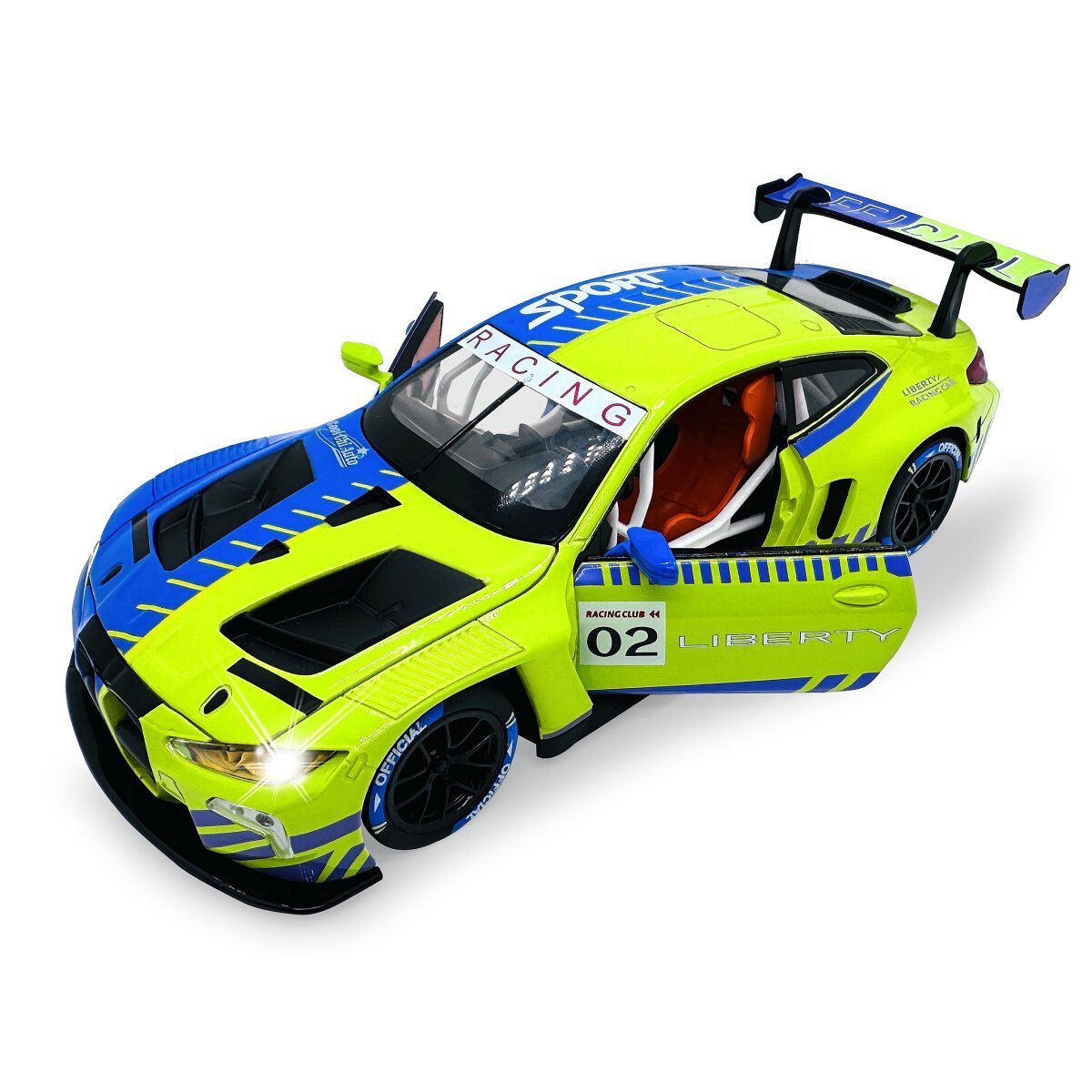 JAMARA BMW M4 GT3 Diecast 1:24 grün inkl. Knopfzellen ab 3 Jahren