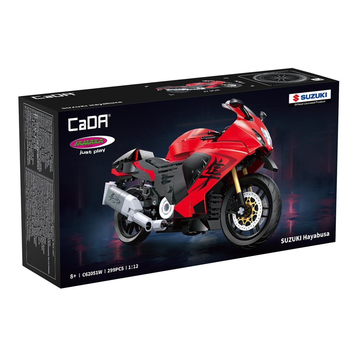JAMARA CaDA Suzuki Hayabusa 1:12 rot Bricks ab 8 Jahren JAMARA CaDA Suzuki Hayabusa 1:12 rot Bricks ab 8 Jahren