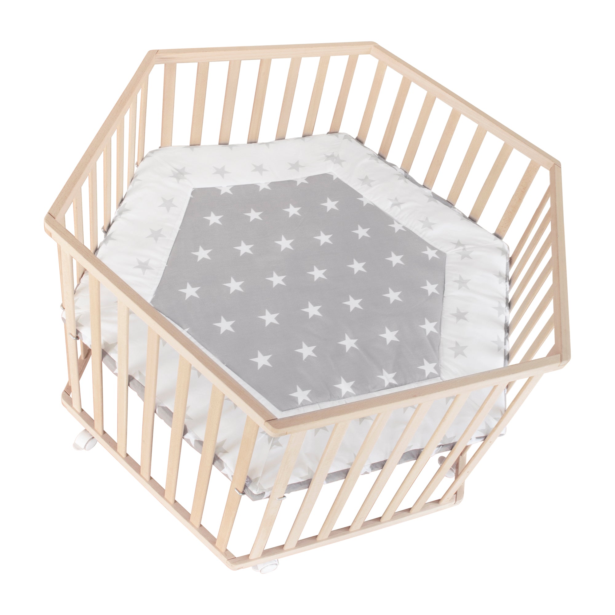 Roba 0232NAV190A Laufgitter 6-eckig Little Stars Bio Buche natur - Produktbild 4