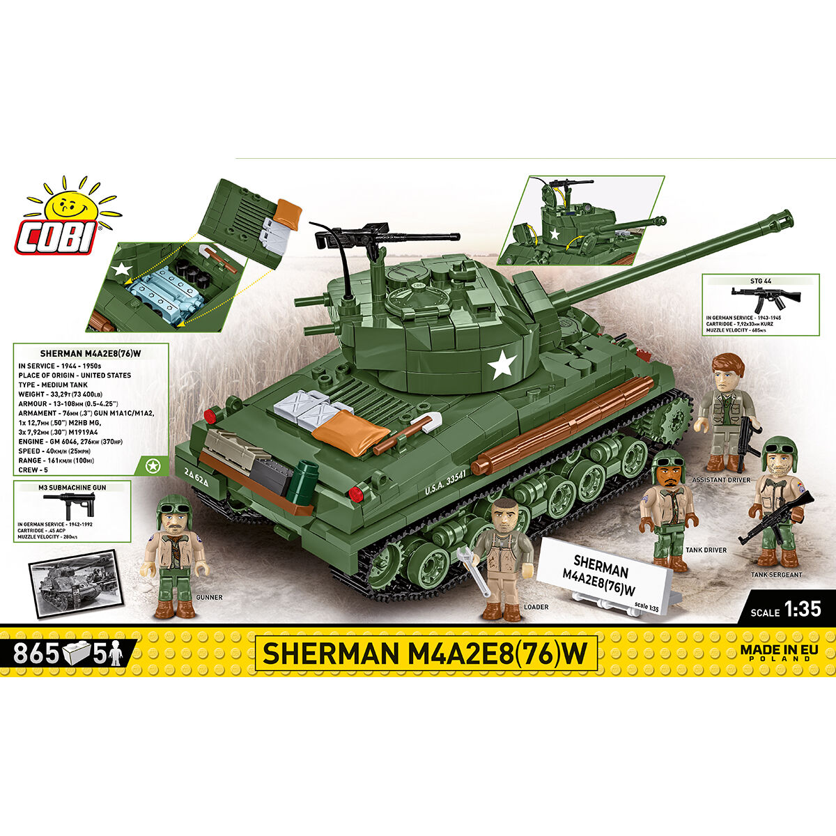 COBI 3118 - Sherman M4A2E8 (76) W - Bild 4 COBI 3118 - Sherman M4A2E8 (76) W - Bild 4