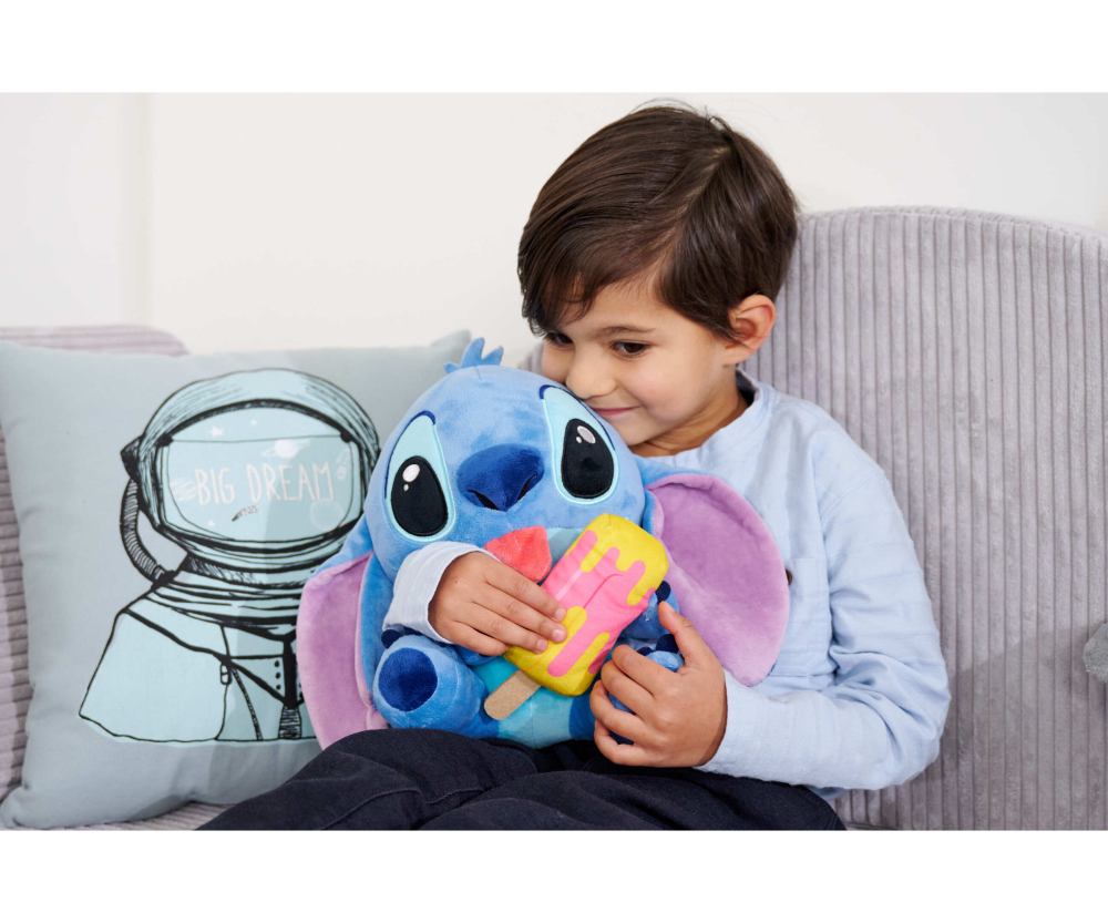 Simba Disney Stitch mit Eis am Stiel, 25cm
