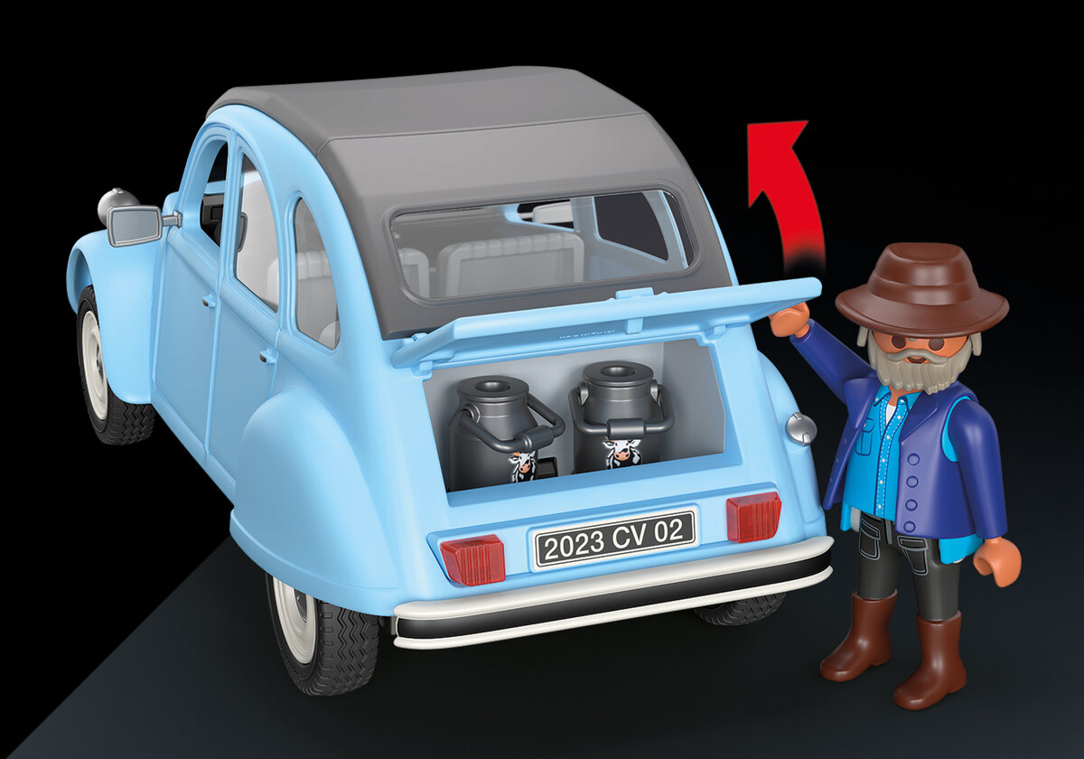 PLAYMOBIL 70640 Citroën 2CV Auto, Rad, Spielzeug, Nummernschild, Hut