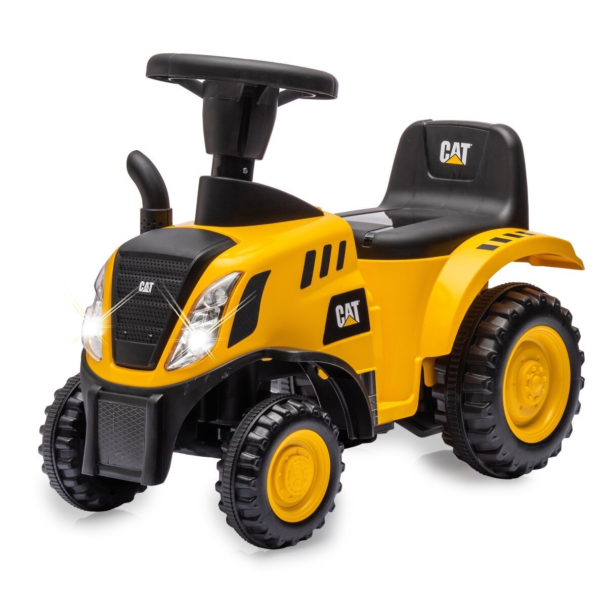 JAMARA Rutscher Caterpillar Traktor mit Anhänger gelb 2in1 ab 12 Monaten