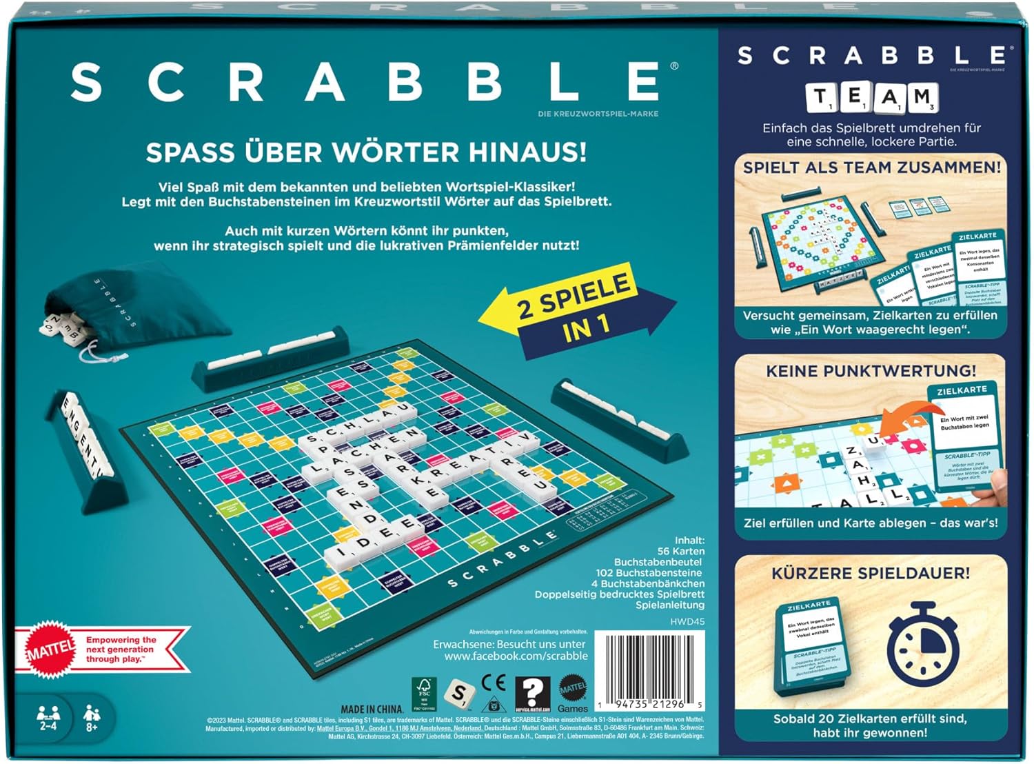 Scrabble Core Refresh Klassisches Wortspiel mit neuem Design HWD45 Scrabble, Core, Refresh, Klassisches, Wortspiel, mit, neuem, Design, HWD45