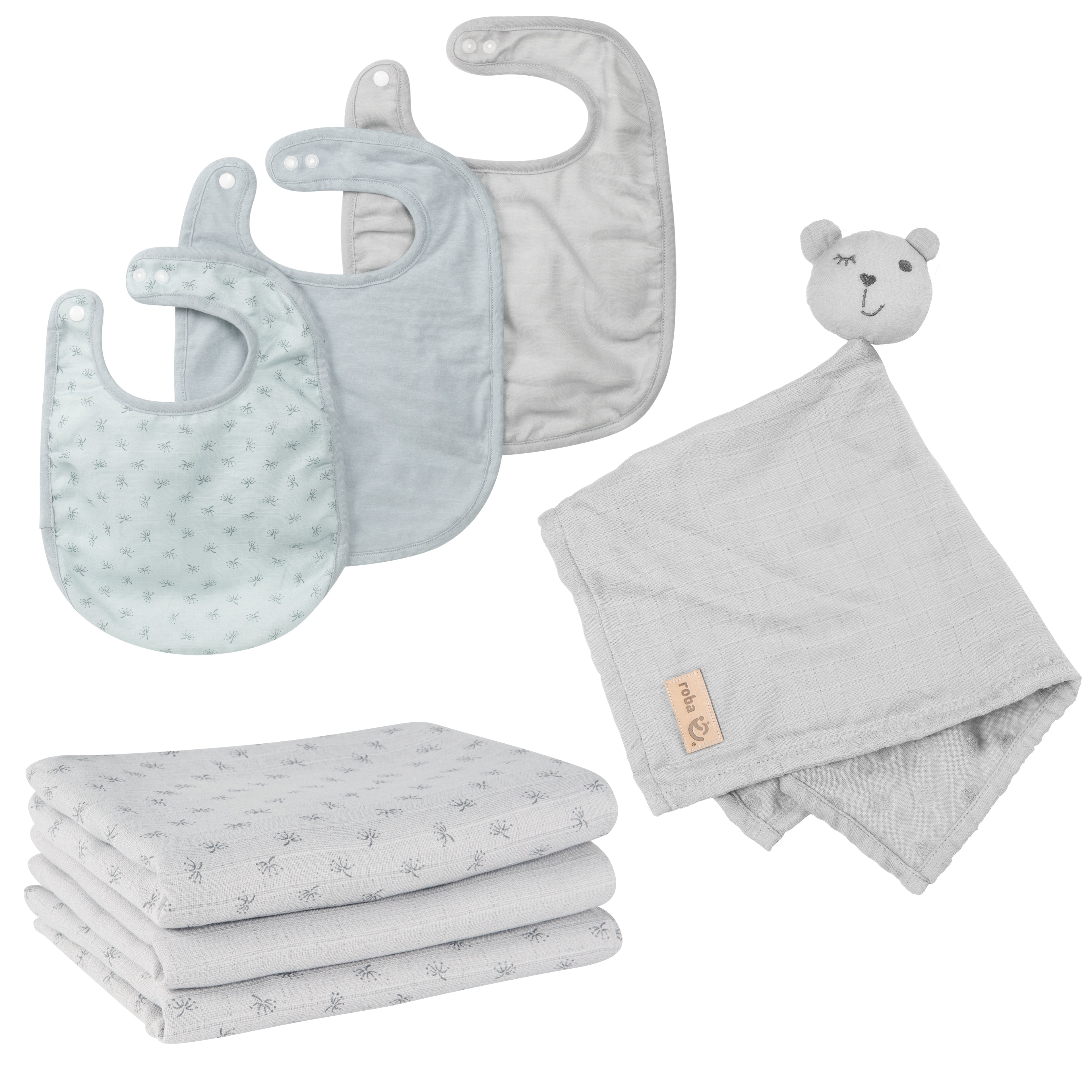 Roba 227S02T3 Geschenkset Baby Essentials grau hellgrau – Heim Textilien - Bild 1 Roba 227S02T3 Geschenkset Baby Essentials grau hellgrau – Heim Textilien - hellgrau - Heim Textilien - Produktbild 1
