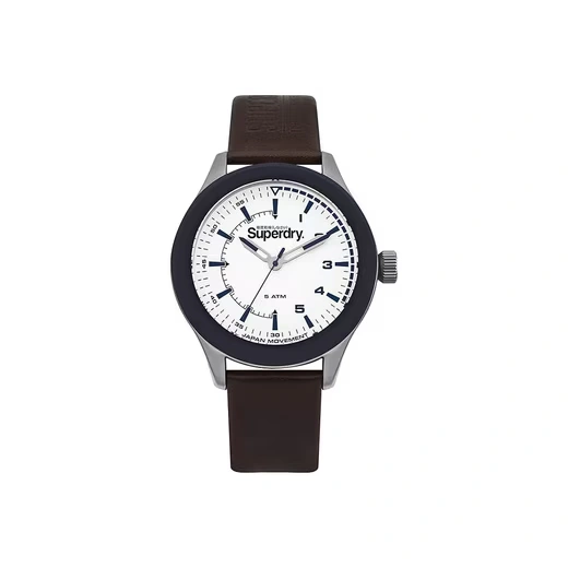Superdry Rebel Challenger SYG231BR - Unisex-Analoguhr, 44 mm, Leder Braun Superdry Rebel Challenger SYG231BR - Unisex-Analoguhr, 44 mm, Leder Braun