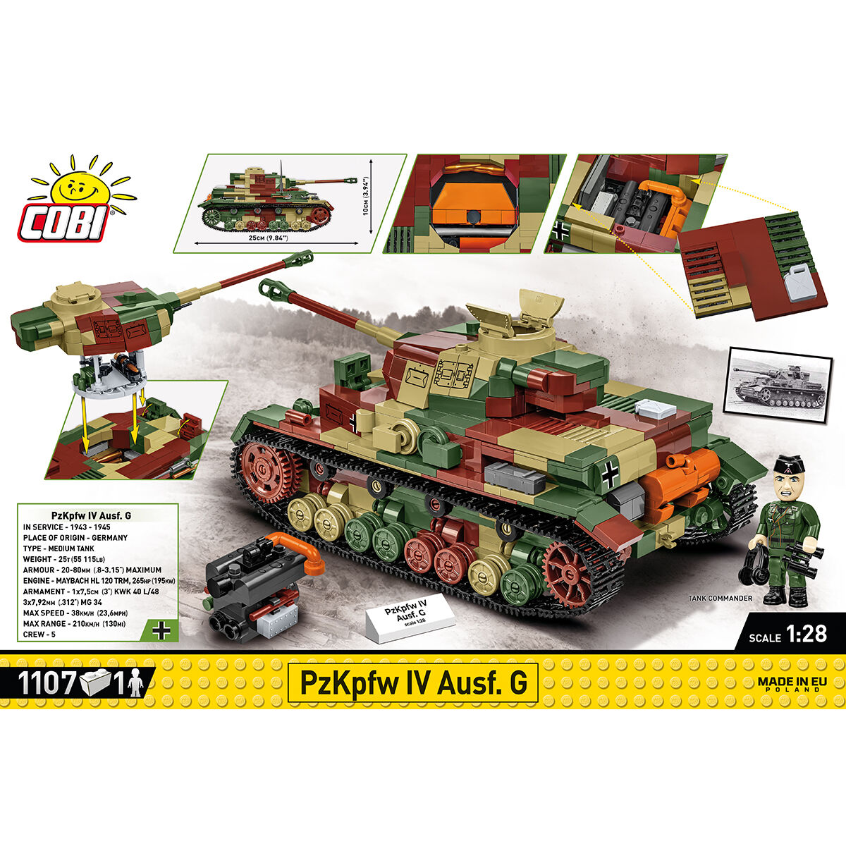 COBI 2592 - PZKPFW IV AUSF. G Maßstabb 1:28) - Bild 4 COBI 2592 - PZKPFW IV AUSF. G Maßstabb 1:28) - Bild 4