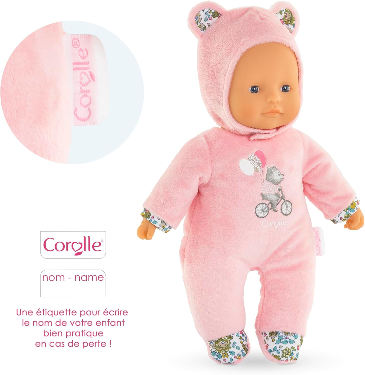 Corolle - MDC Sweetheart Rosa Bär. Weichkörperpuppe mit Vanilleduft 9000100700 Puppe, Spielzeug, Baby, Person