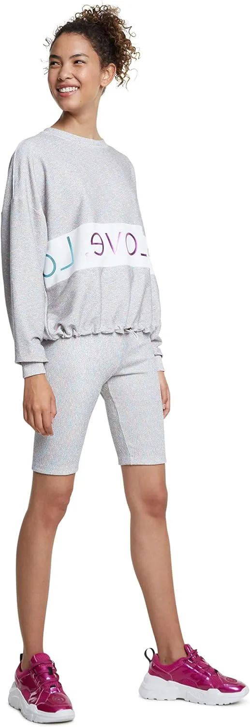 Desigual Damen Pullover „Sweat Lurex“ - Weiß 20SOSK12 GR. L Desigual Damen Pullover „Sweat Lurex“ - Weiß 20SOSK12 GR. L