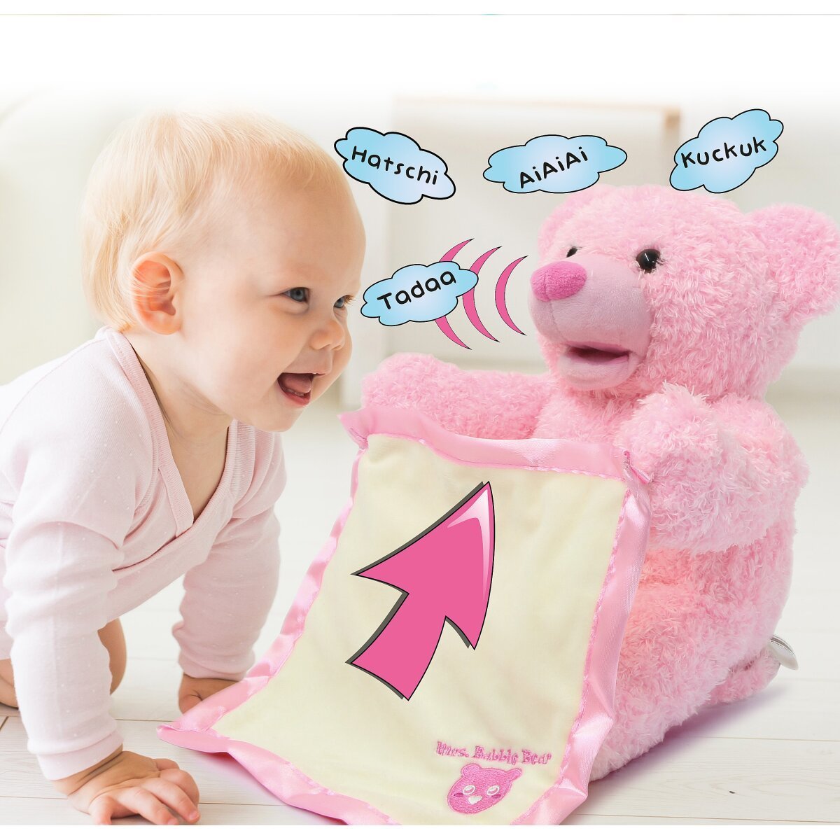 JAMARA Mrs. Babble Bear pink ab 12 Monaten JAMARA Mrs. Babble Bear pink ab 12 Monaten