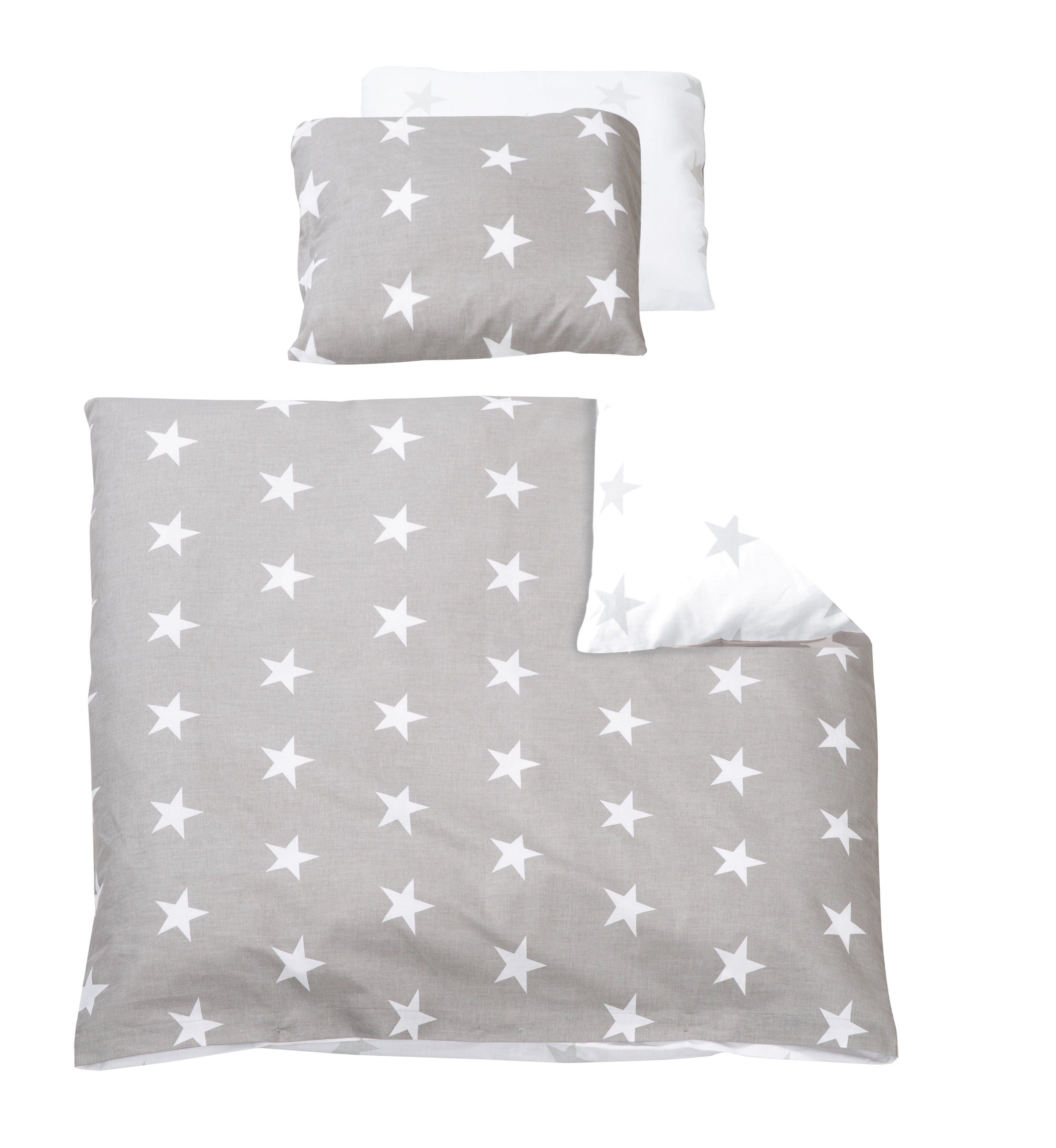 Roba 314090V190 Wiegenset 2-teilig Little Stars grau – Bettwäschen - Bild 1 Roba 314090V190 Wiegenset 2-teilig Little Stars grau – Bettwäschen - grau - Bettwäschen - Produktbild 1