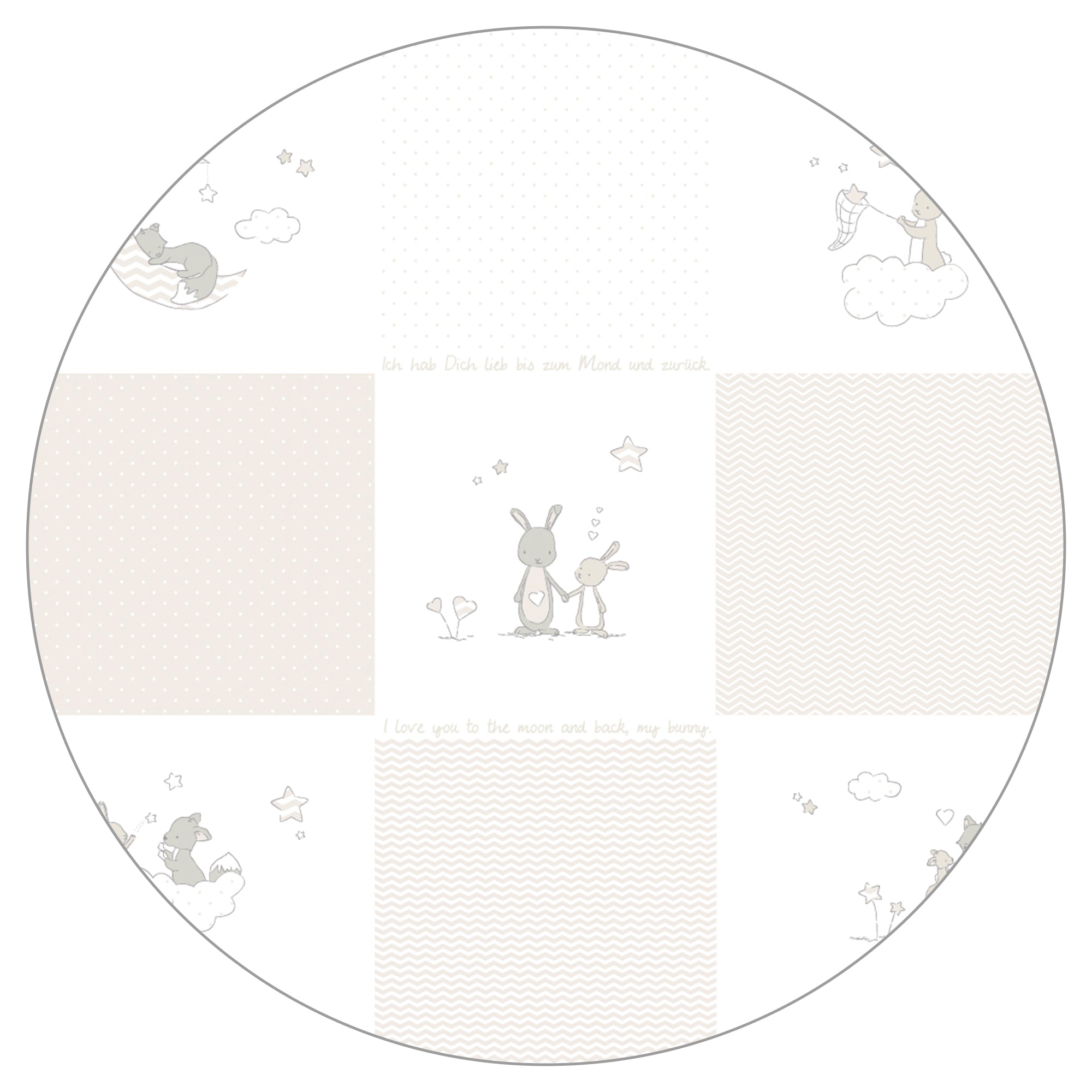 Roba 0241WS168 Laufgitter 100x75 Fox & Bunny weiß - Produktbild 2