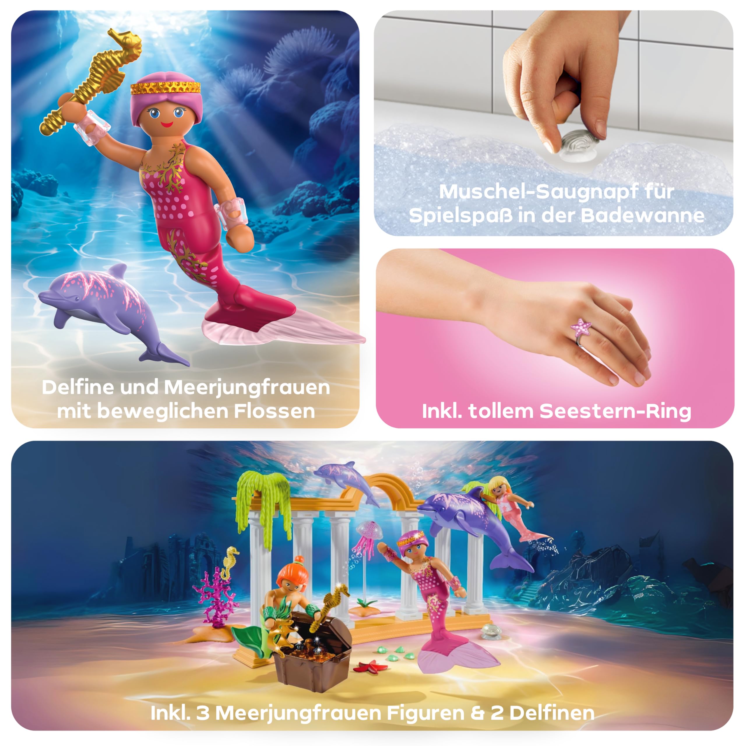 PLAYMOBIL 71861 Meerjungfrauen-Schatz mit Delfinen Magisches Unterwasser-Abenteuer