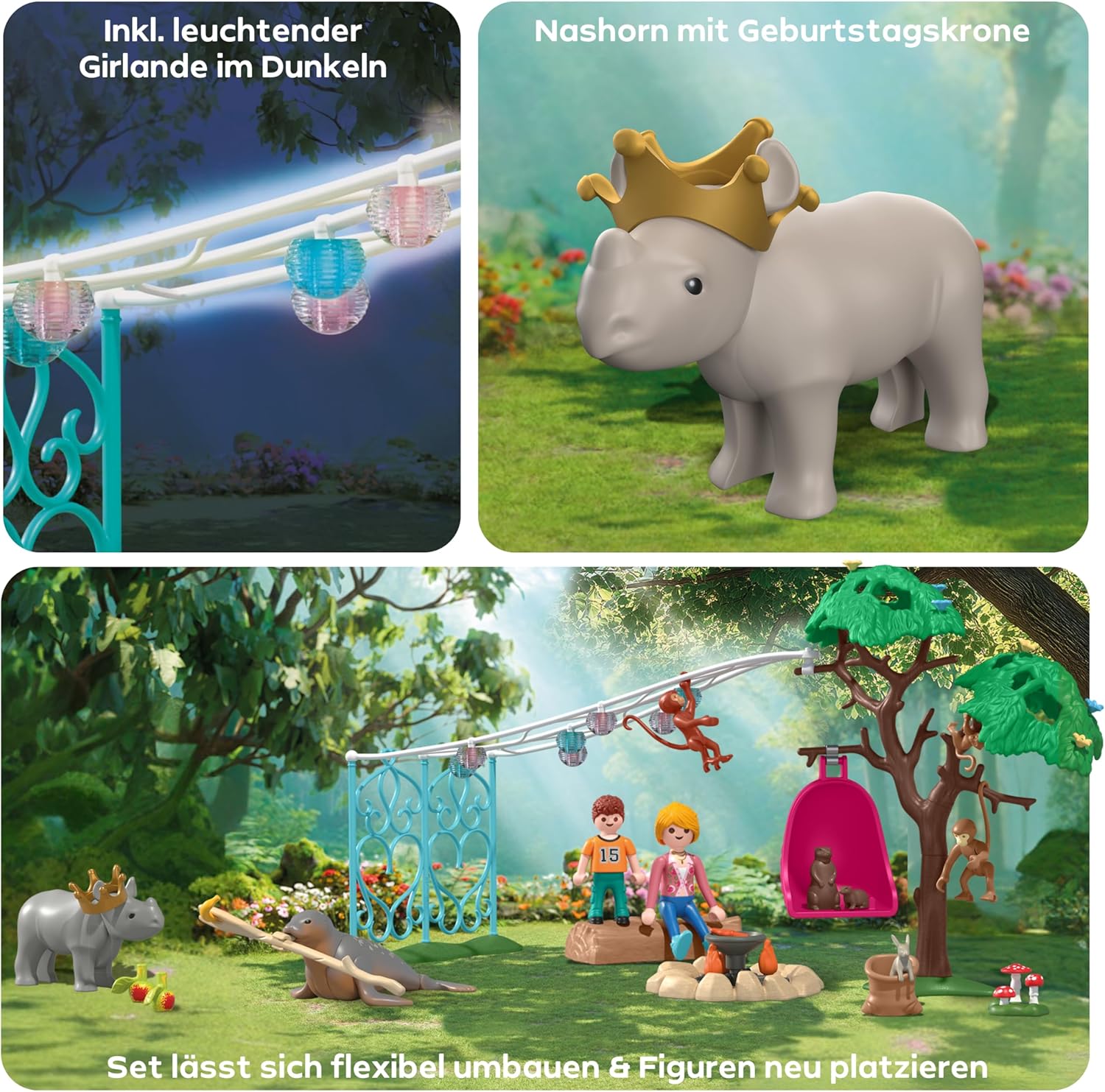 PLAYMOBIL 71855 lustige geburtstagsparty Gras, Pflanze, Draußen, Spielbereich