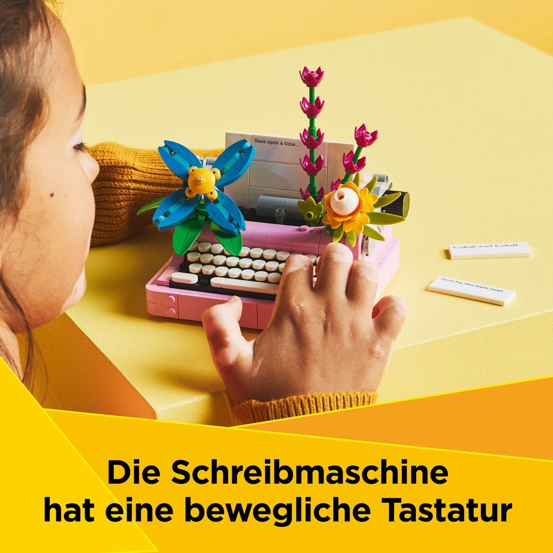 LEGO® Creator 31169 Schreibmaschine mit Blumen Computer-Tastatur, Person, Gesicht, Blume, Tabelle