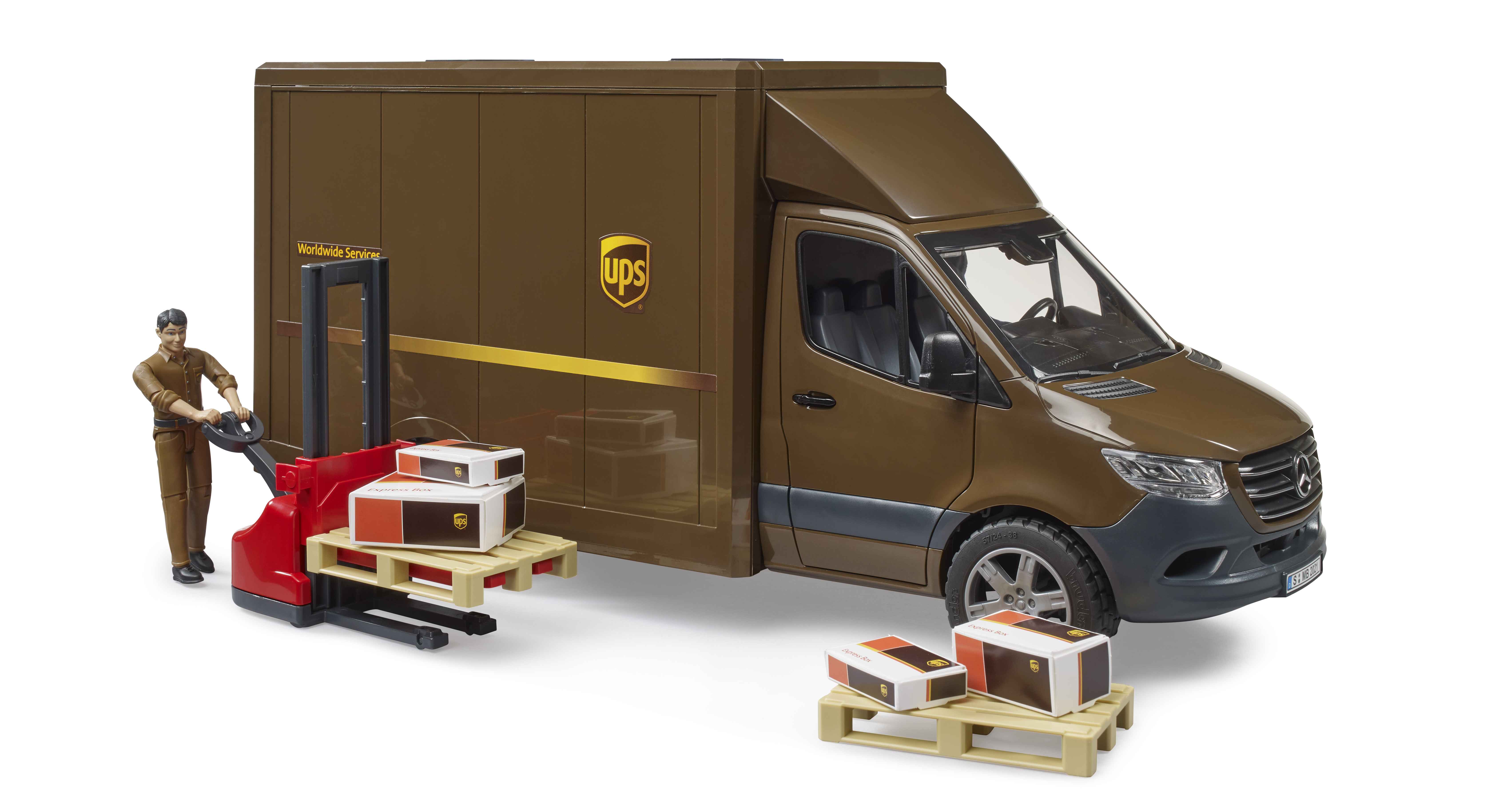 BRUDER 02678 - MB Sprinter UPS mit Fahrer und Zubehör - Bild 2