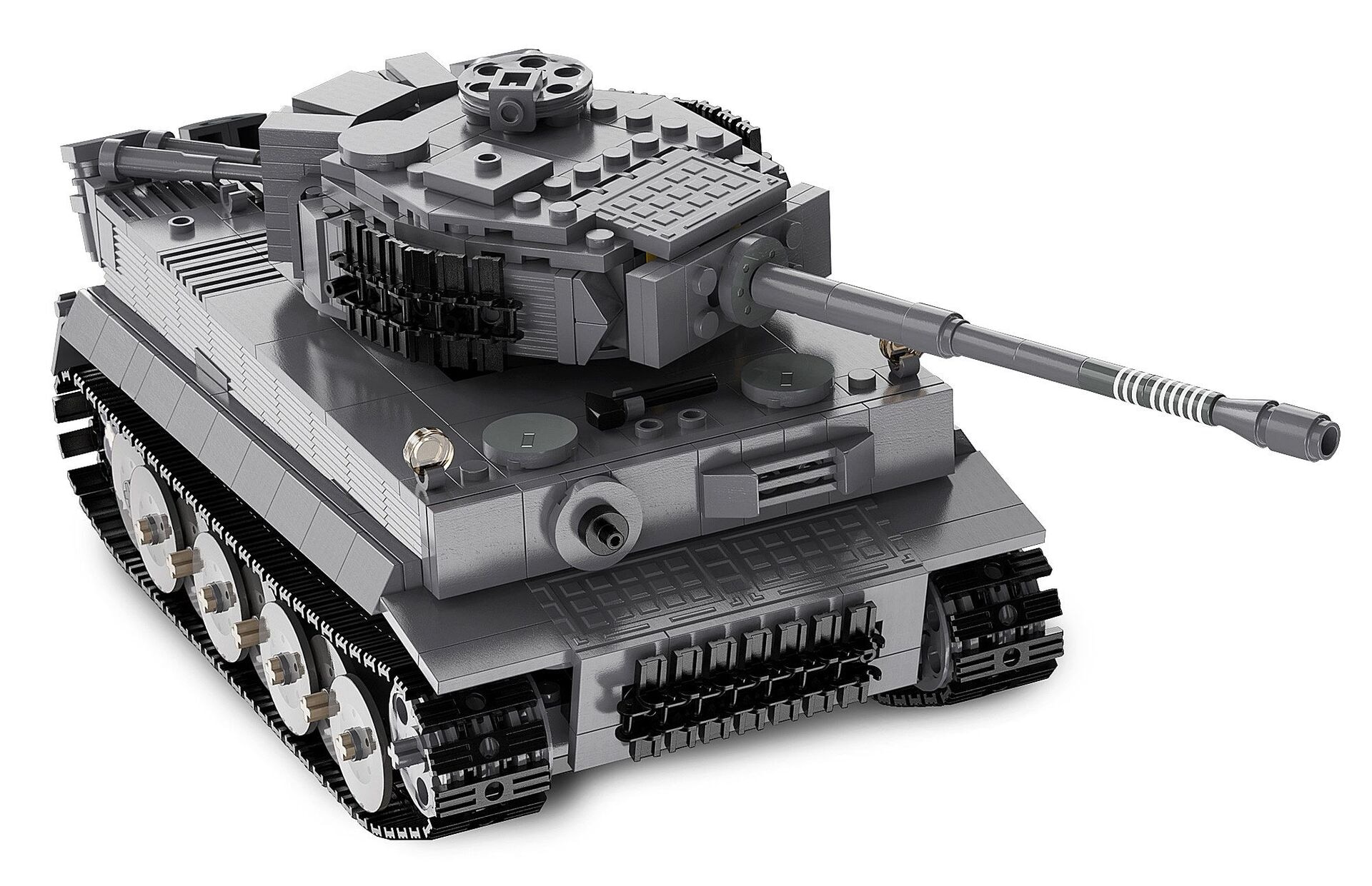 CaDA Panzer Tiger 1:35 grau 2,4GHz Bricks - Jamara e.K. - JAMARA 402894 Produktfoto - Jamara e.K. - CaDA Panzer Tiger 1:35 grau 2,4GHz Bricks - Modell JAMARA 402894