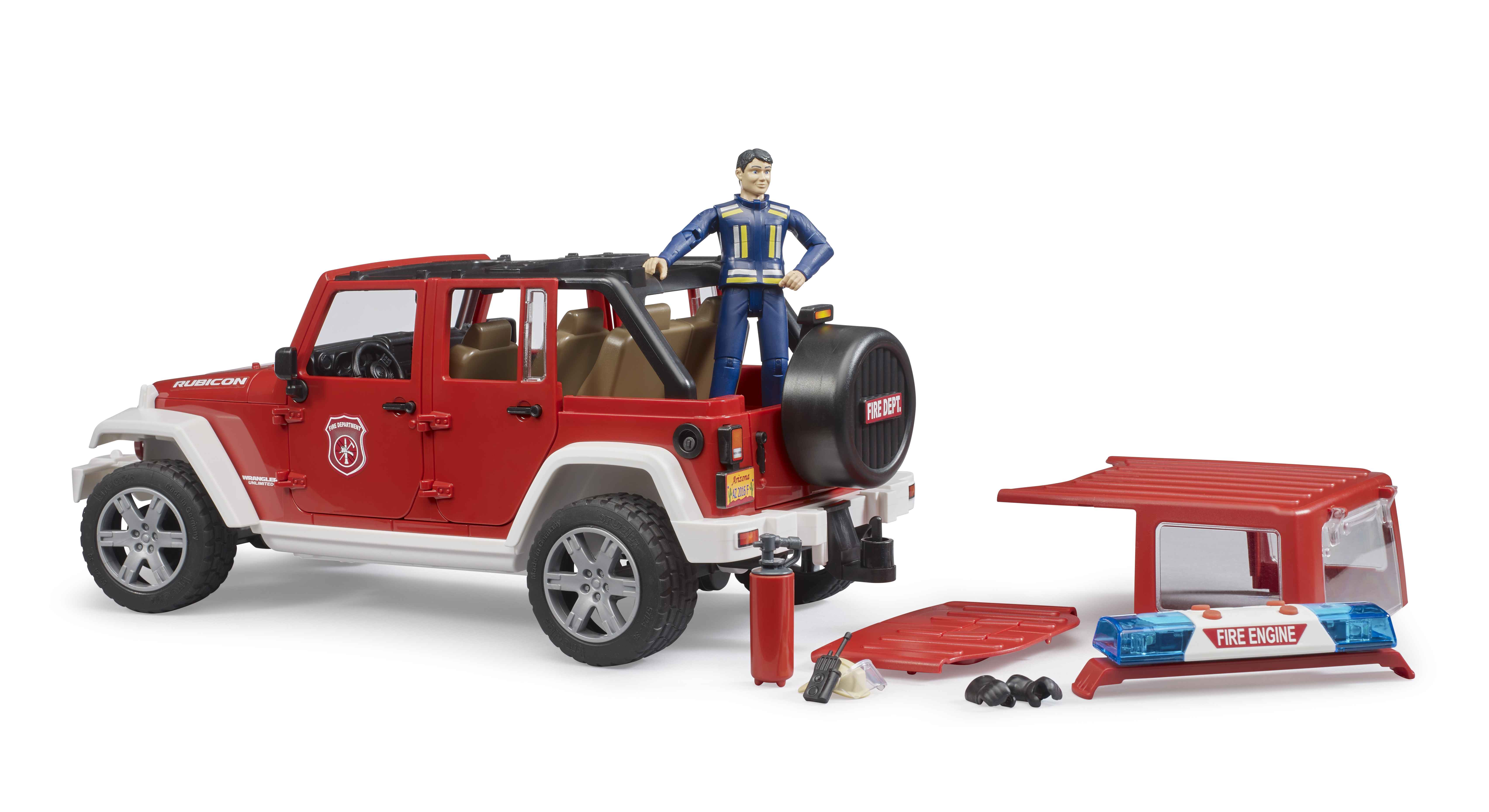 BRUDER 02528 - Jeep Wrangler Unlimited Rubicon Feuerwehrfahrzeug mit Feuerwehrmann - Bild 5 BRUDER 02528 - Jeep Wrangler Unlimited Rubicon Feuerwehrfahrzeug mit Feuerwehrmann - Bild 5