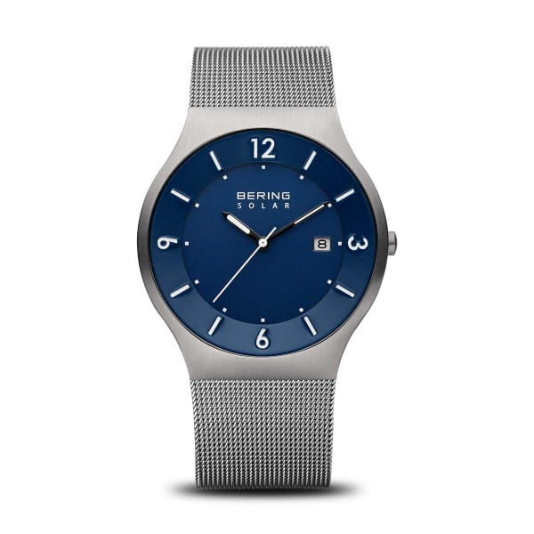 Bering 14440-007 Herrenuhr, Milanaise/Solar, Silber Bering 14440-007 Herrenuhr, Milanaise/Solar, Silber